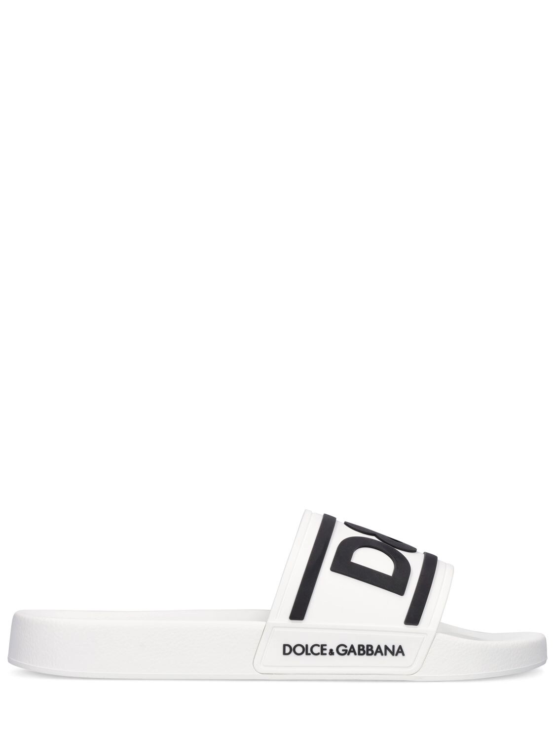 Mark Legacy bedrag Dolce & Gabbana D&g Rubber Slide Sandals In White | ModeSens