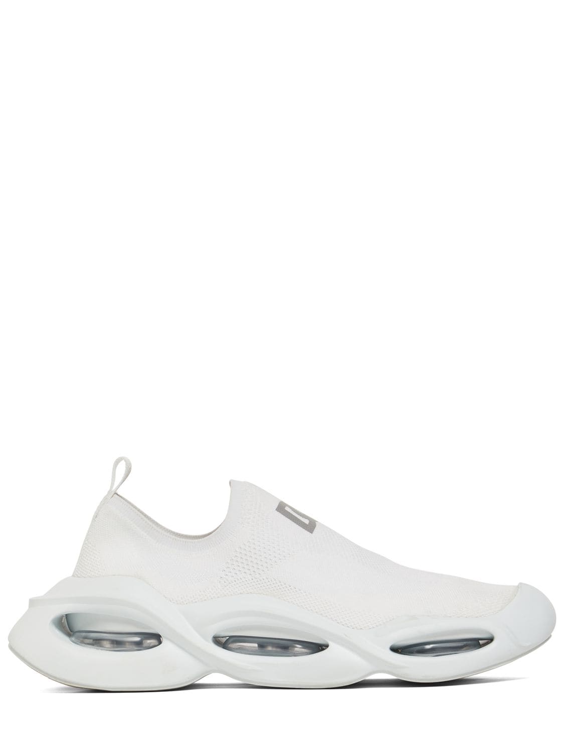 Dolce & Gabbana Logo Knit Low Top Sneakers In White