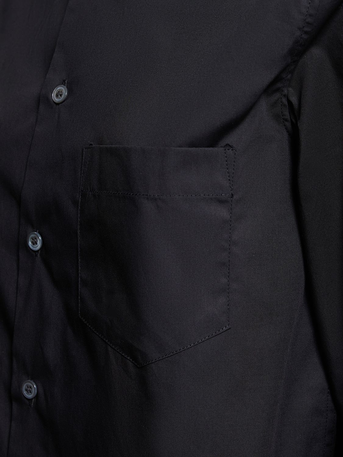 Shop Ann Demeulemeester Betty Cotton Poplin Fitted Shirt In Black