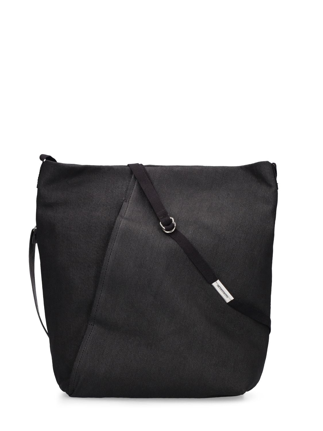 Ann Demeulemeester Myra Waxed Cotton Pocket Bag In Black