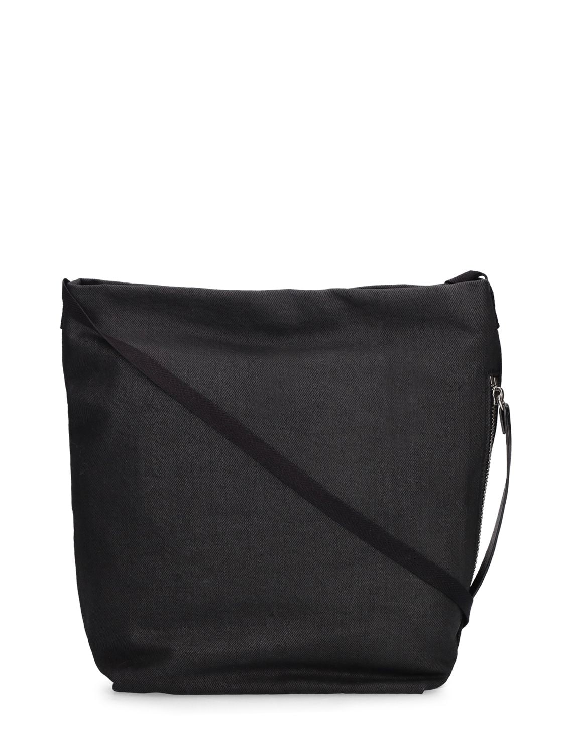 Shop Ann Demeulemeester Myra Waxed Cotton Pocket Bag In Black