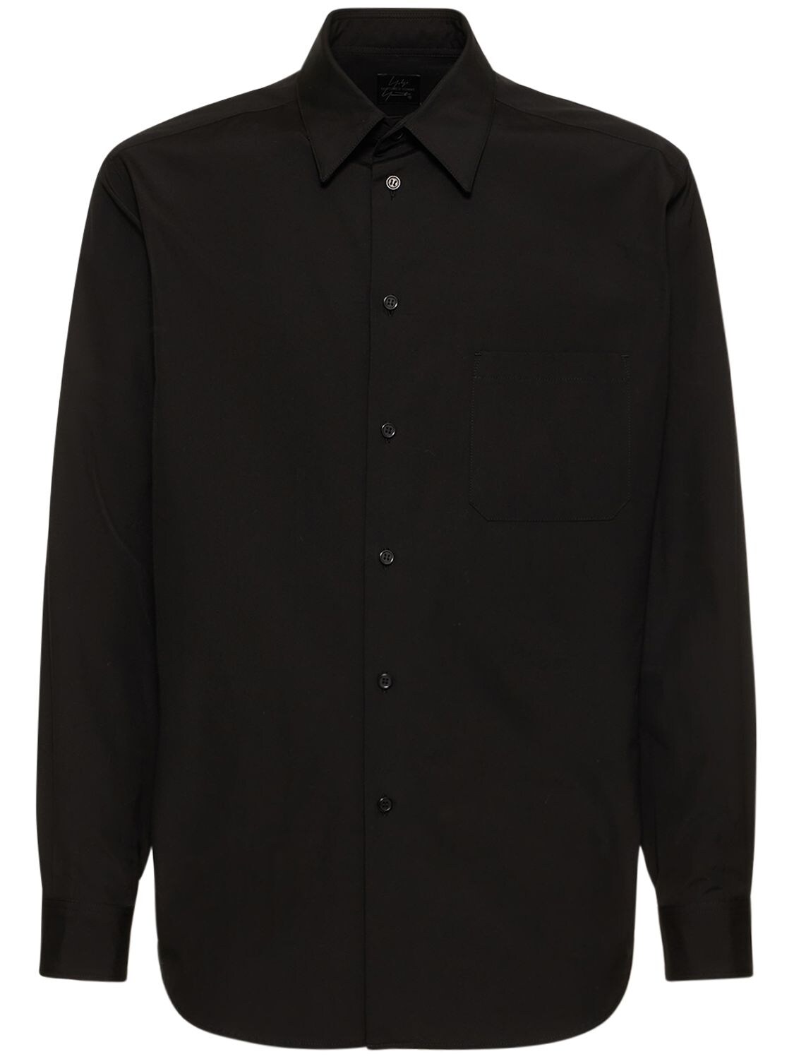 Yohji Yamamoto Standard Cotton Shirt In Black