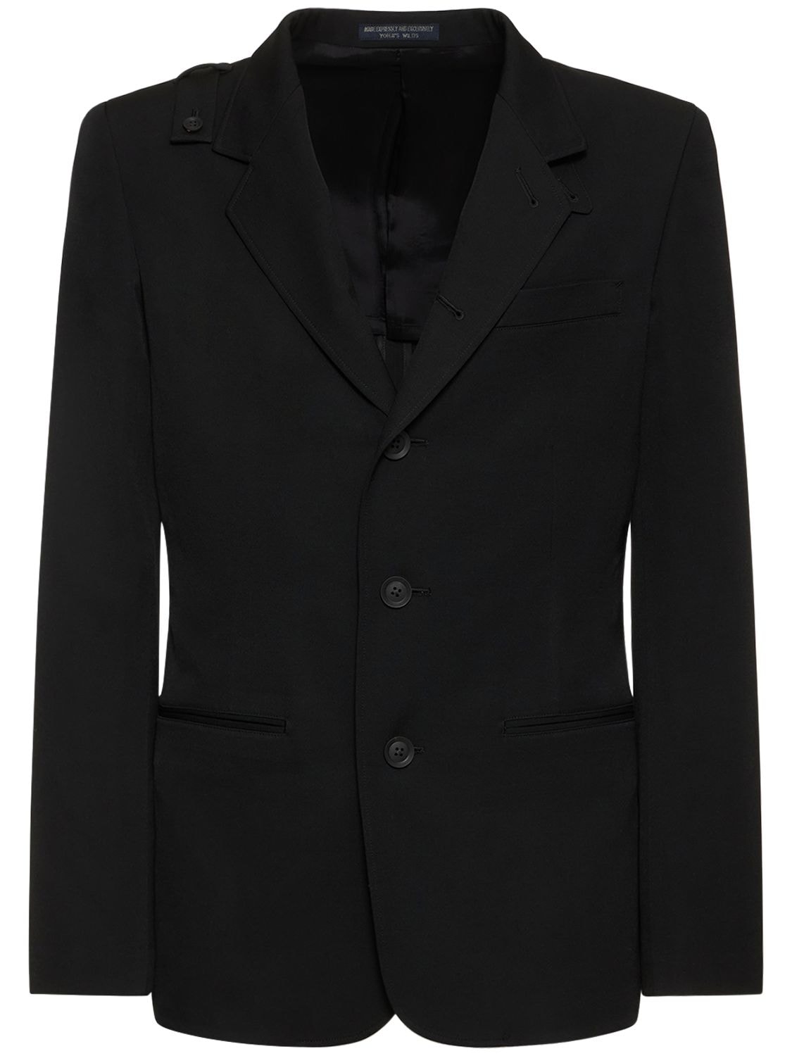 Yohji Yamamoto Wool Gabardine Jacket In Black | ModeSens