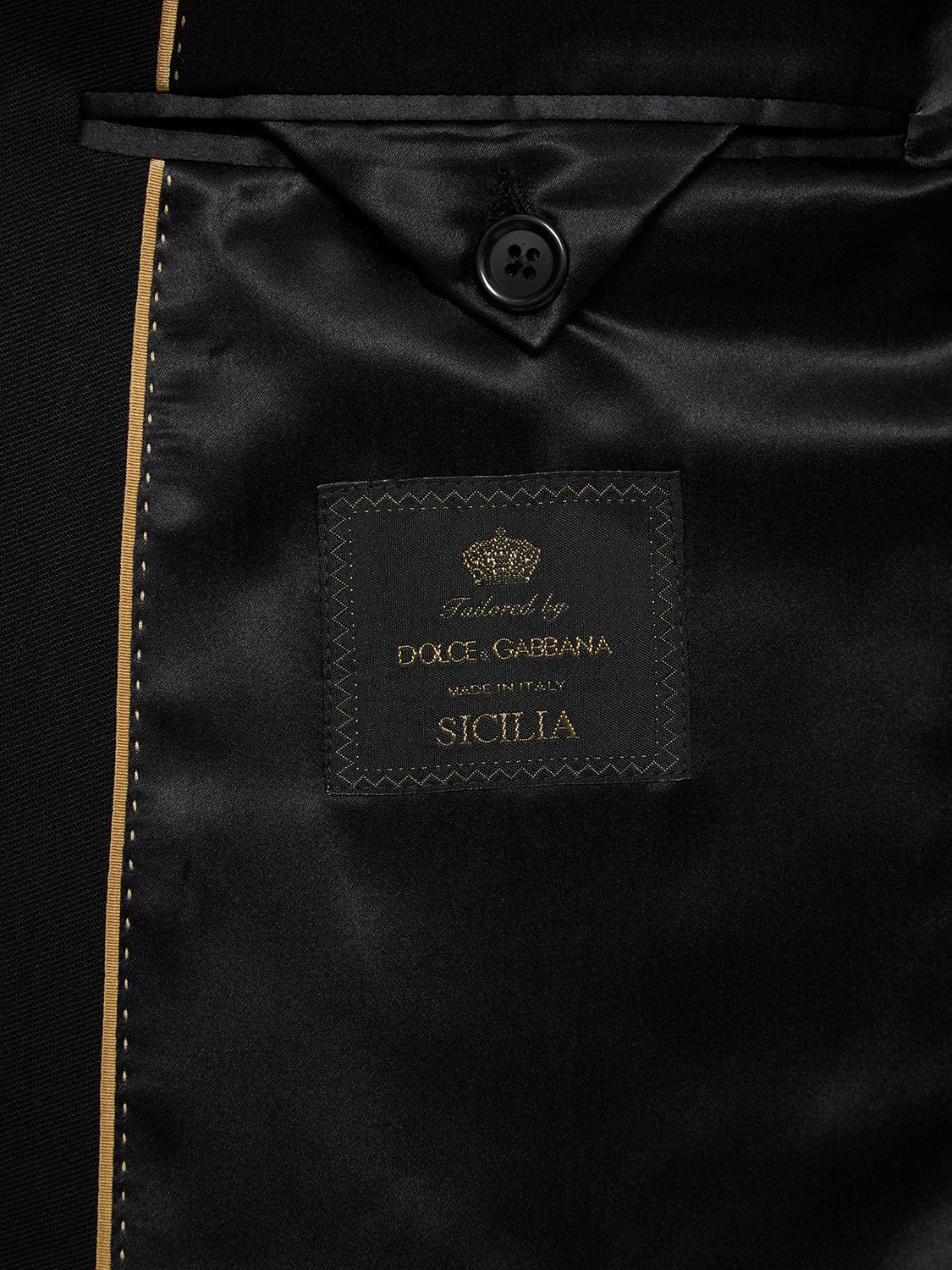 Shop Dolce & Gabbana Double Breast Jacket In Black