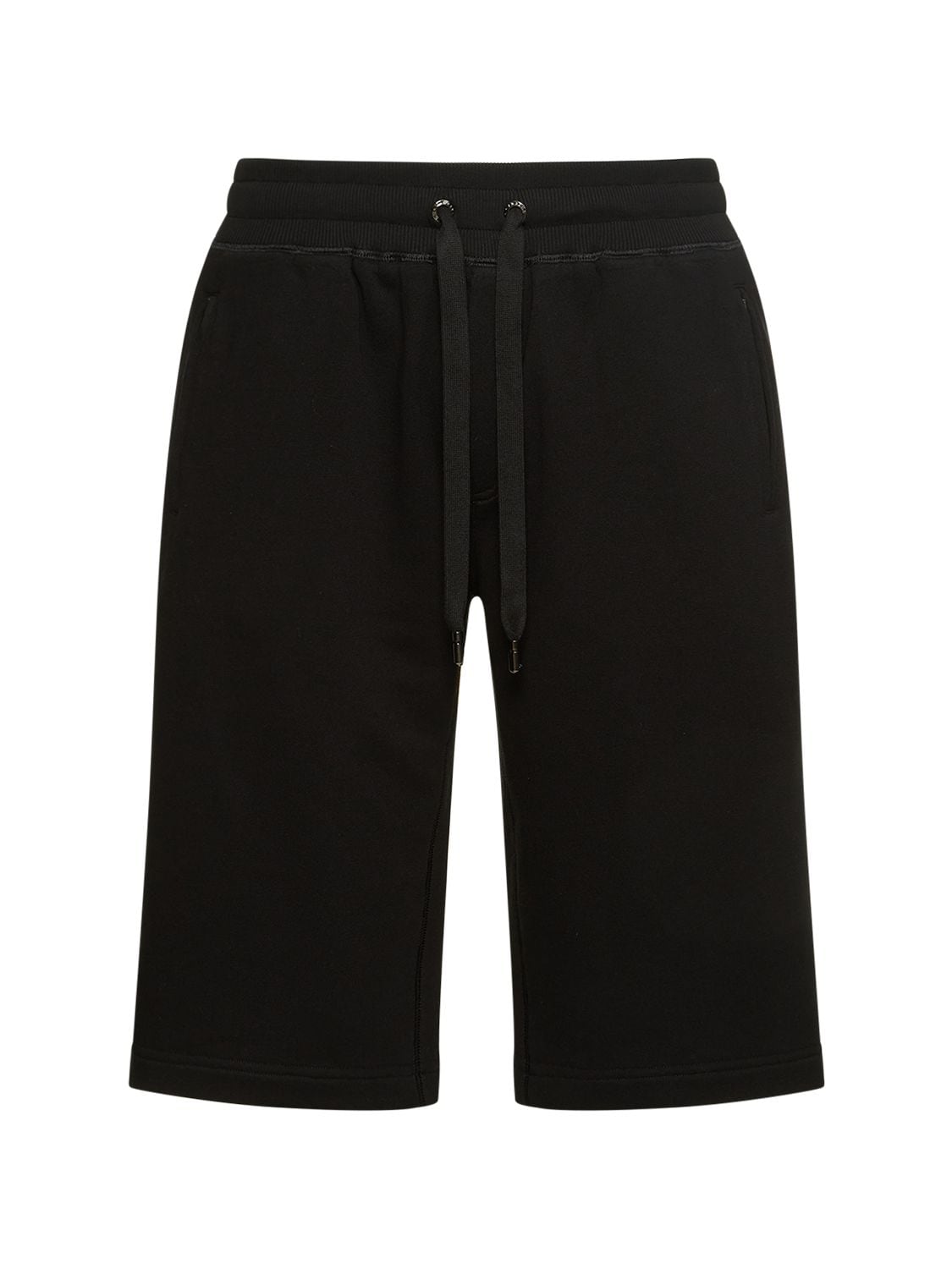 Dolce & Gabbana Essential Jersey Bermuda Shorts In Black