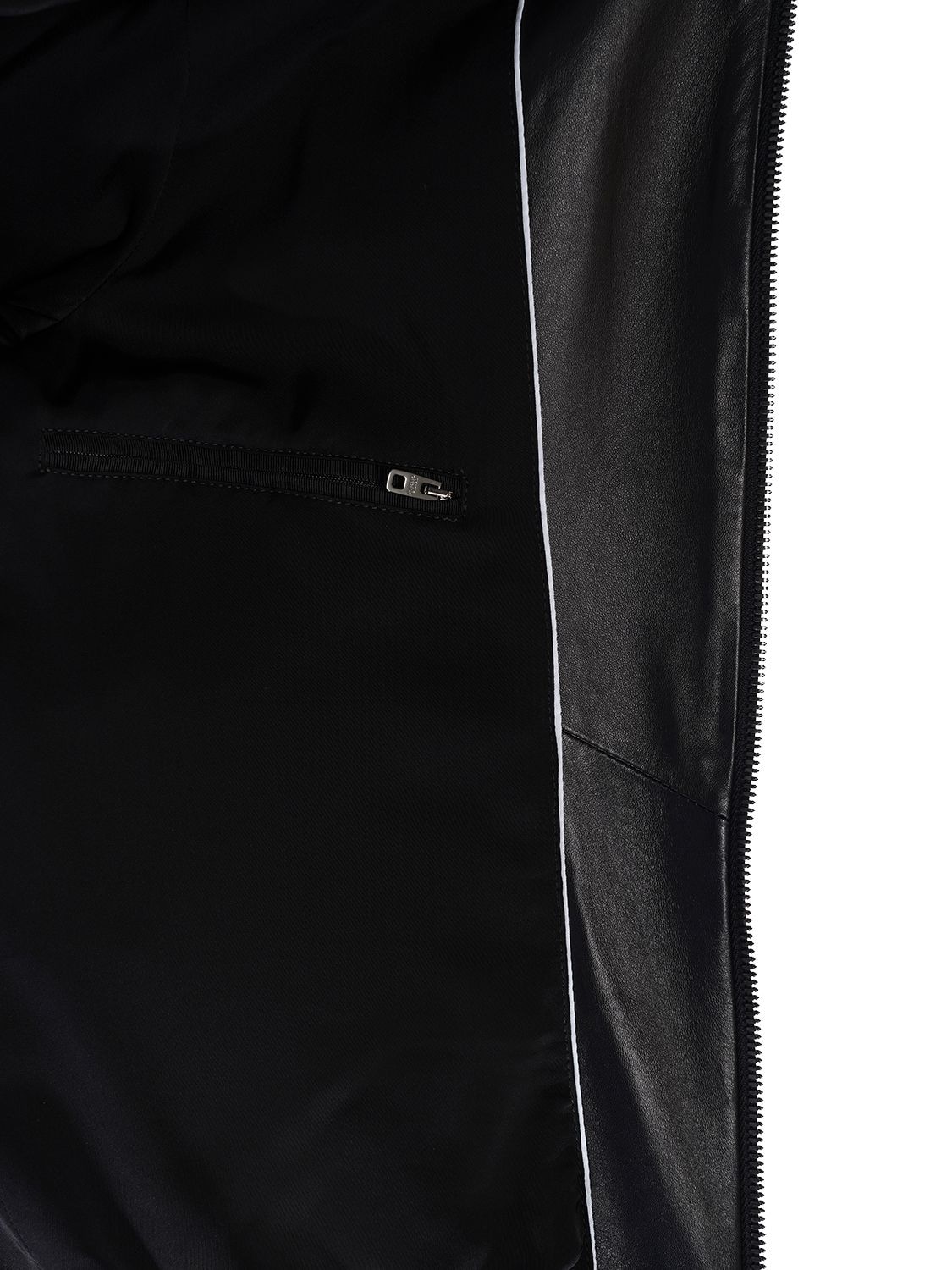 Shop Dolce & Gabbana Essential Leather Jacket In Black