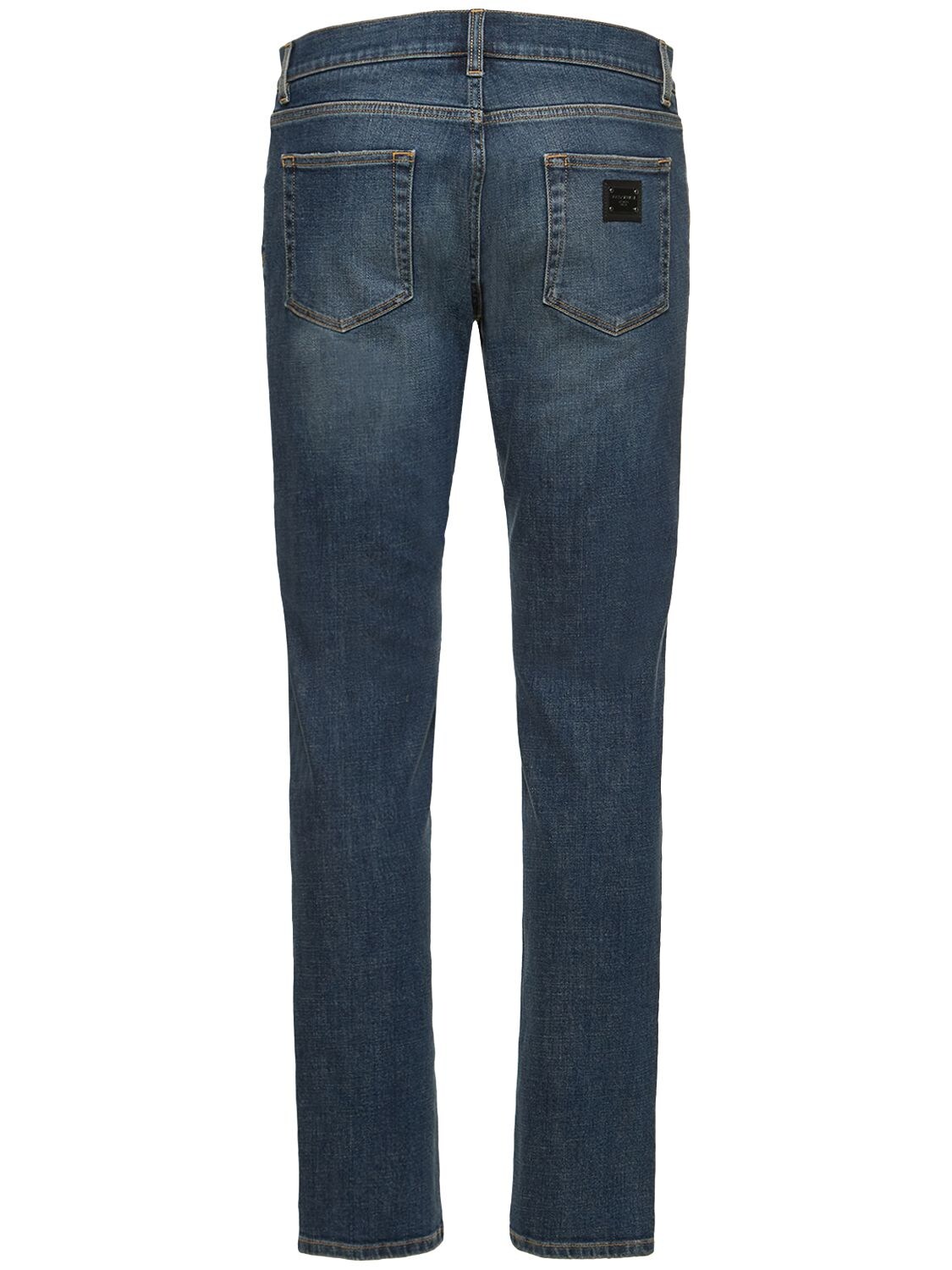 Shop Dolce & Gabbana Essential Slim Denim Jeans In Blue