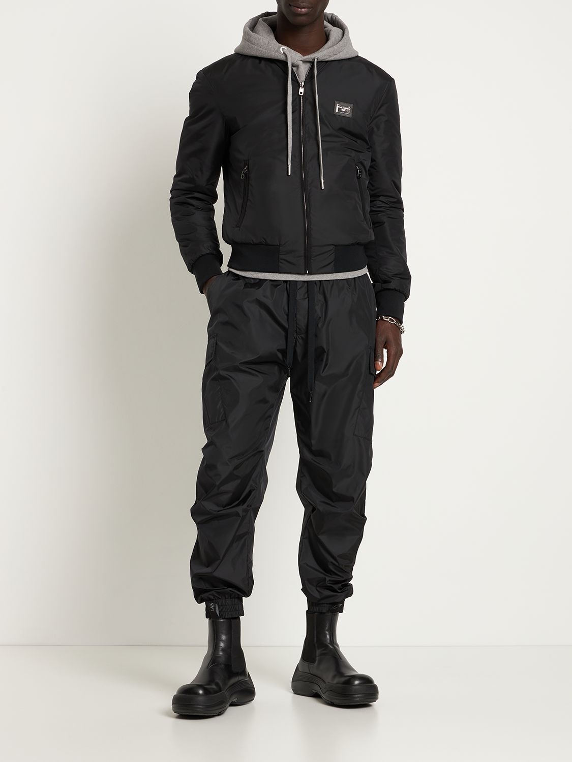 Dolce & Gabbana Nylon Track Pants In Black | ModeSens