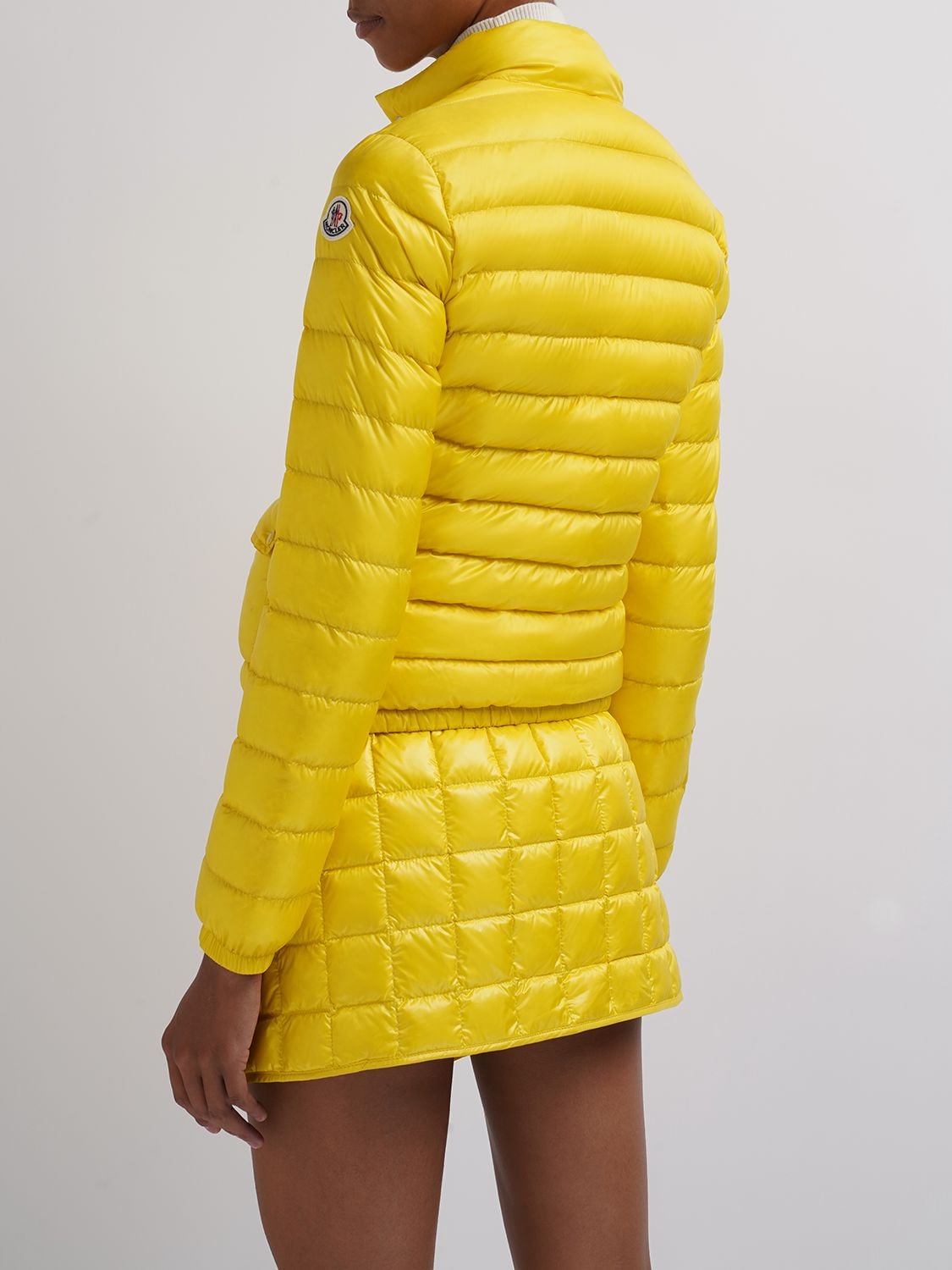 MONCLER Quilted shell down mini wrap skirt in 2023