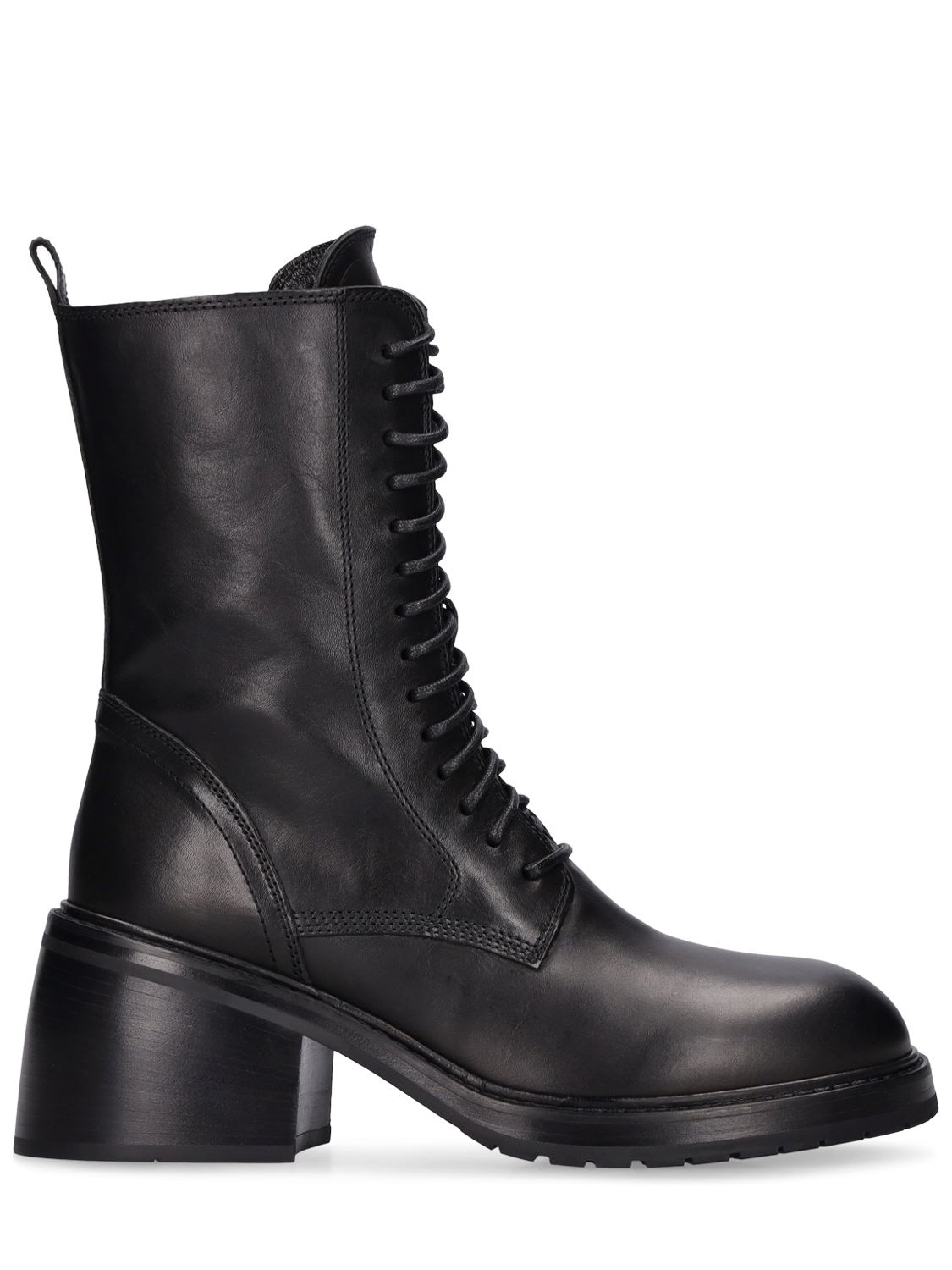 Ann Demeulemeester 60mm Heike Leather Ankle Boots In Black