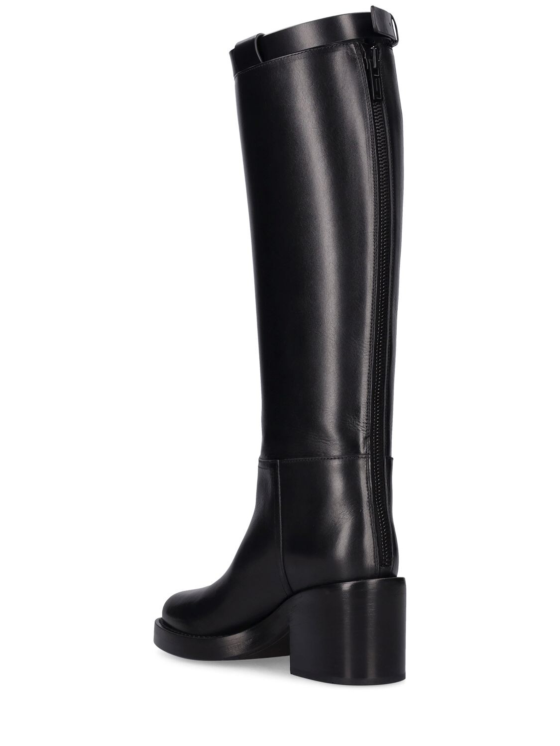 Shop Ann Demeulemeester 50mm Stan Leather Riding Boots In Black