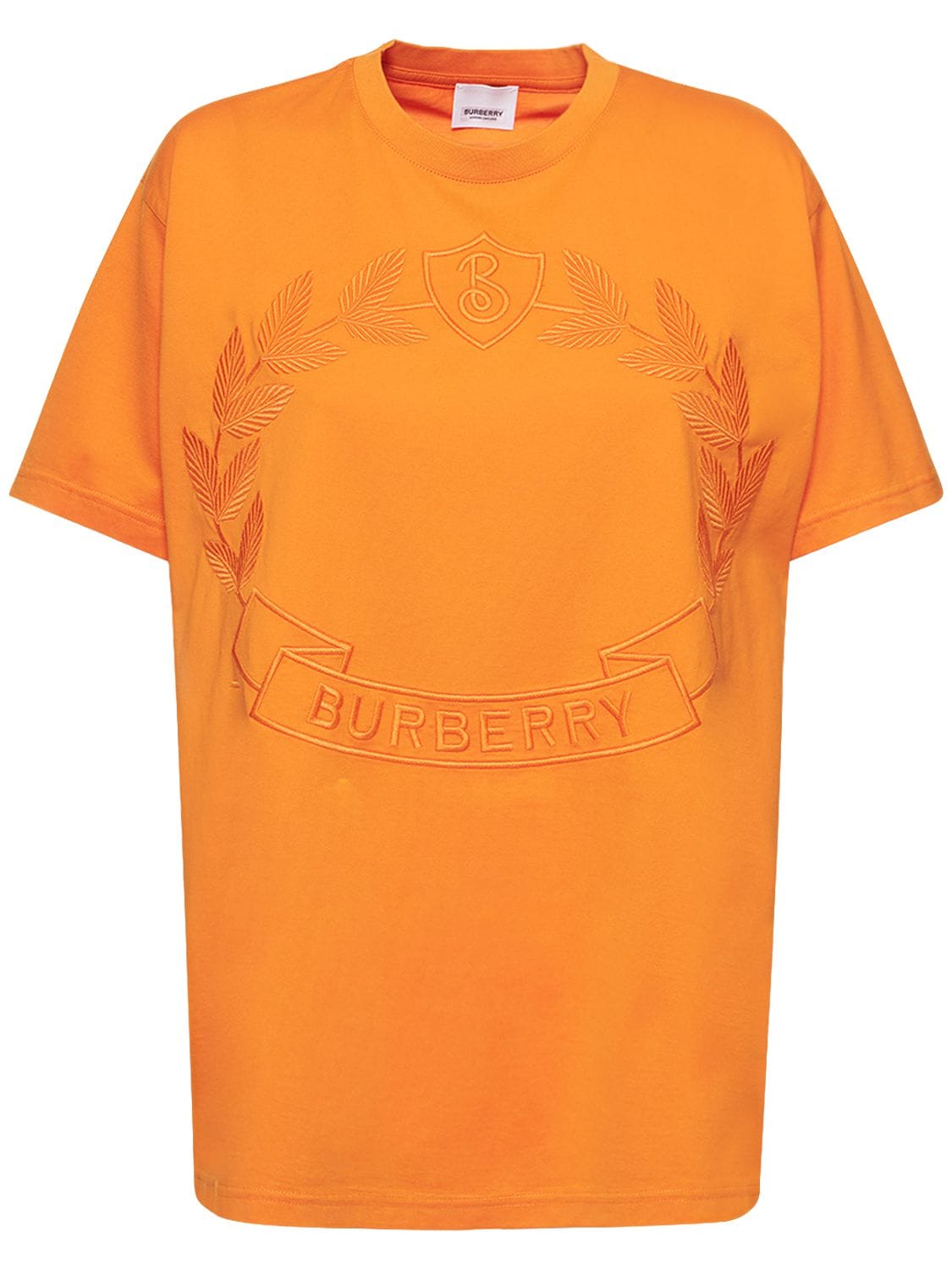 BURBERRY Carrick Crest Embroidered Cotton T-shirt