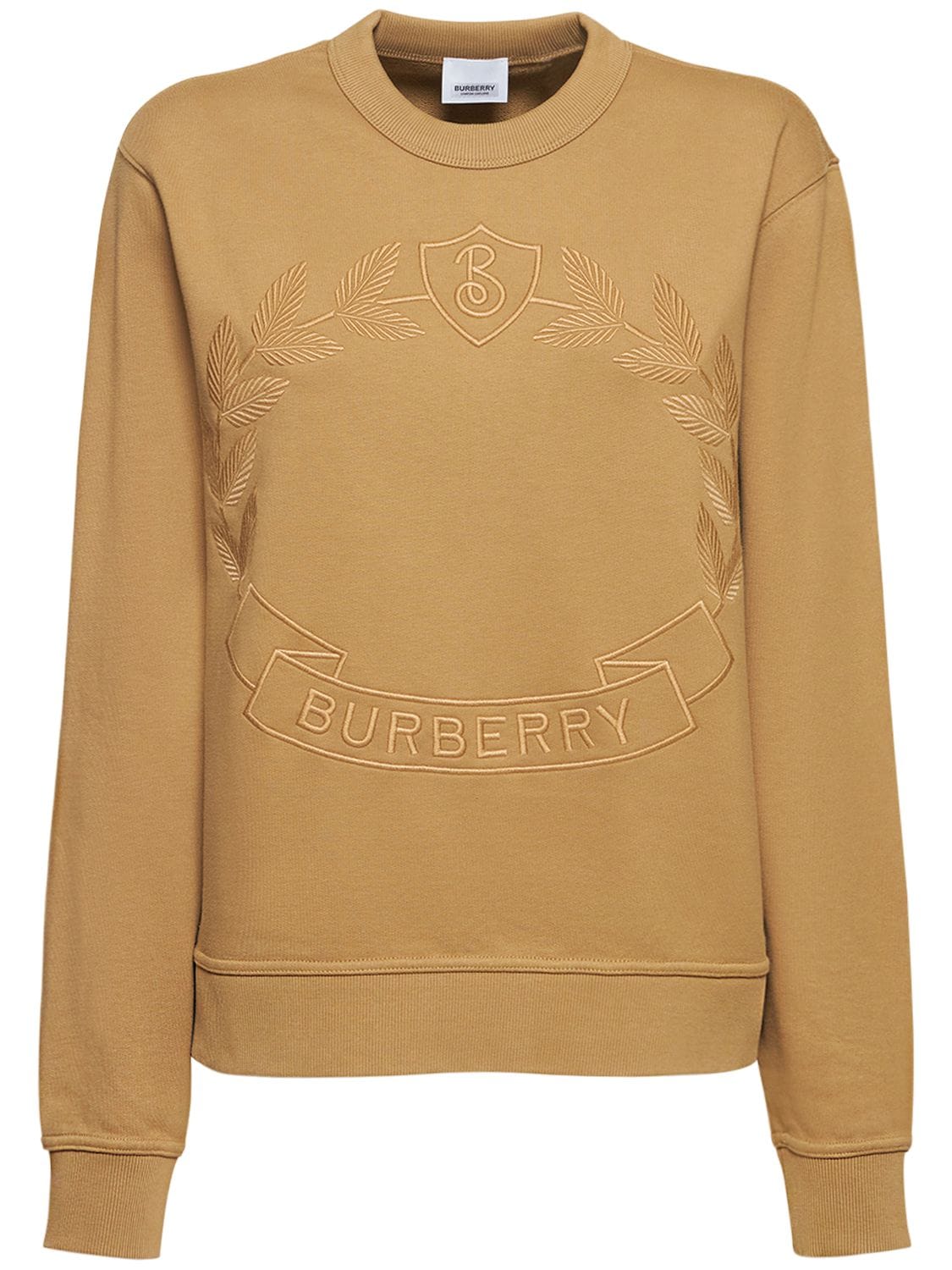 Burberry Adley Embroidered Crewneck Sweatshirt In Beige
