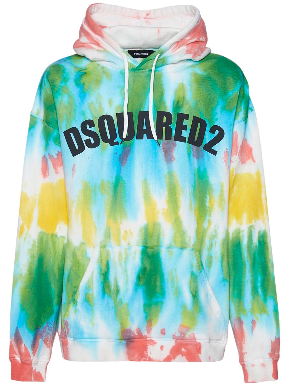 DSQUARED2 LOGO TIE DYE SWEATSHIRT HOODIE