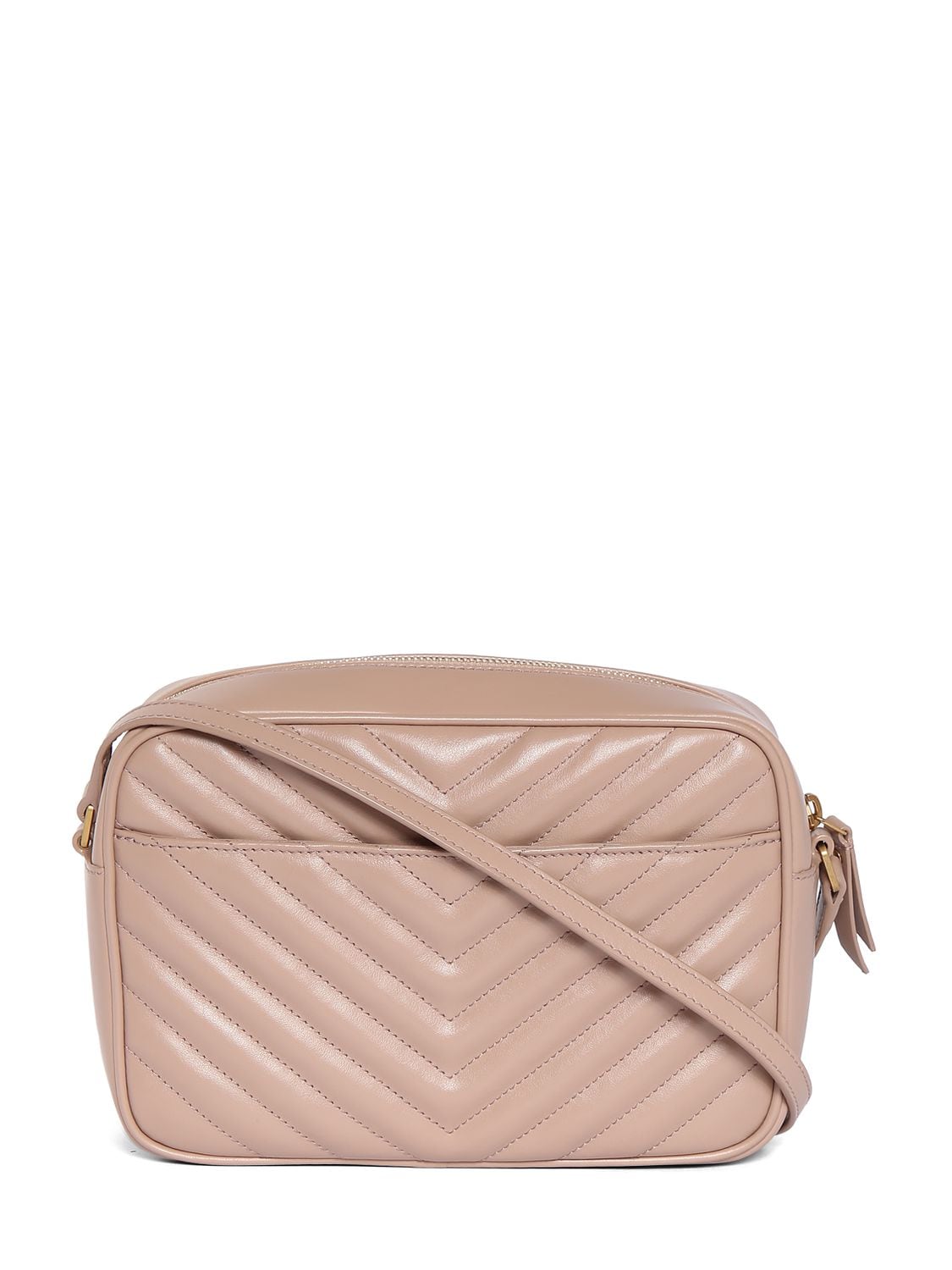 Saint Laurent Lou Medium Ysl Quilted Camera Crossbody Bag with Pocket Rosy Sand