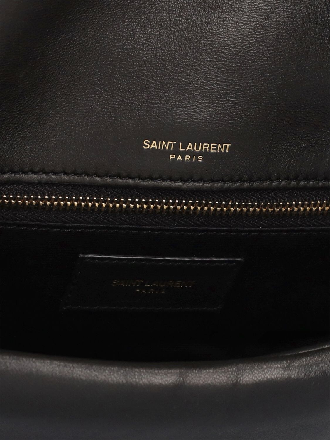Shop Saint Laurent Calypso Leather Shoulder Bag In Black