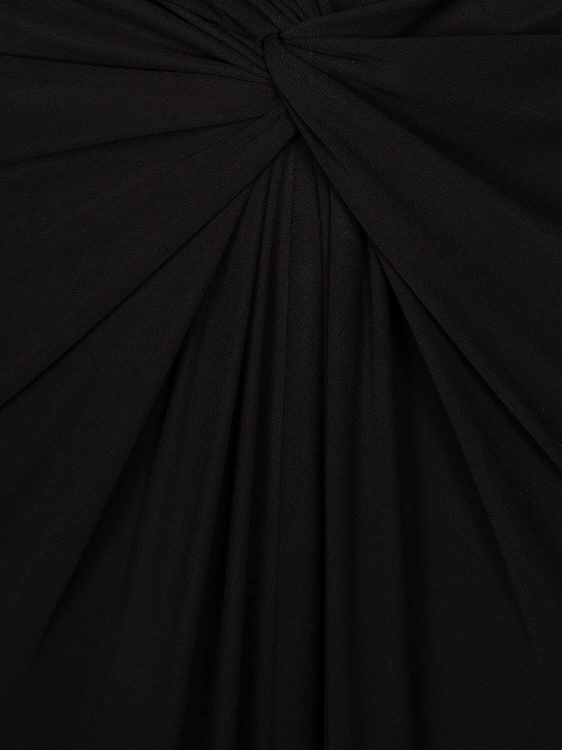 Shop Saint Laurent Crepe Jersey Cutout Dress In Black