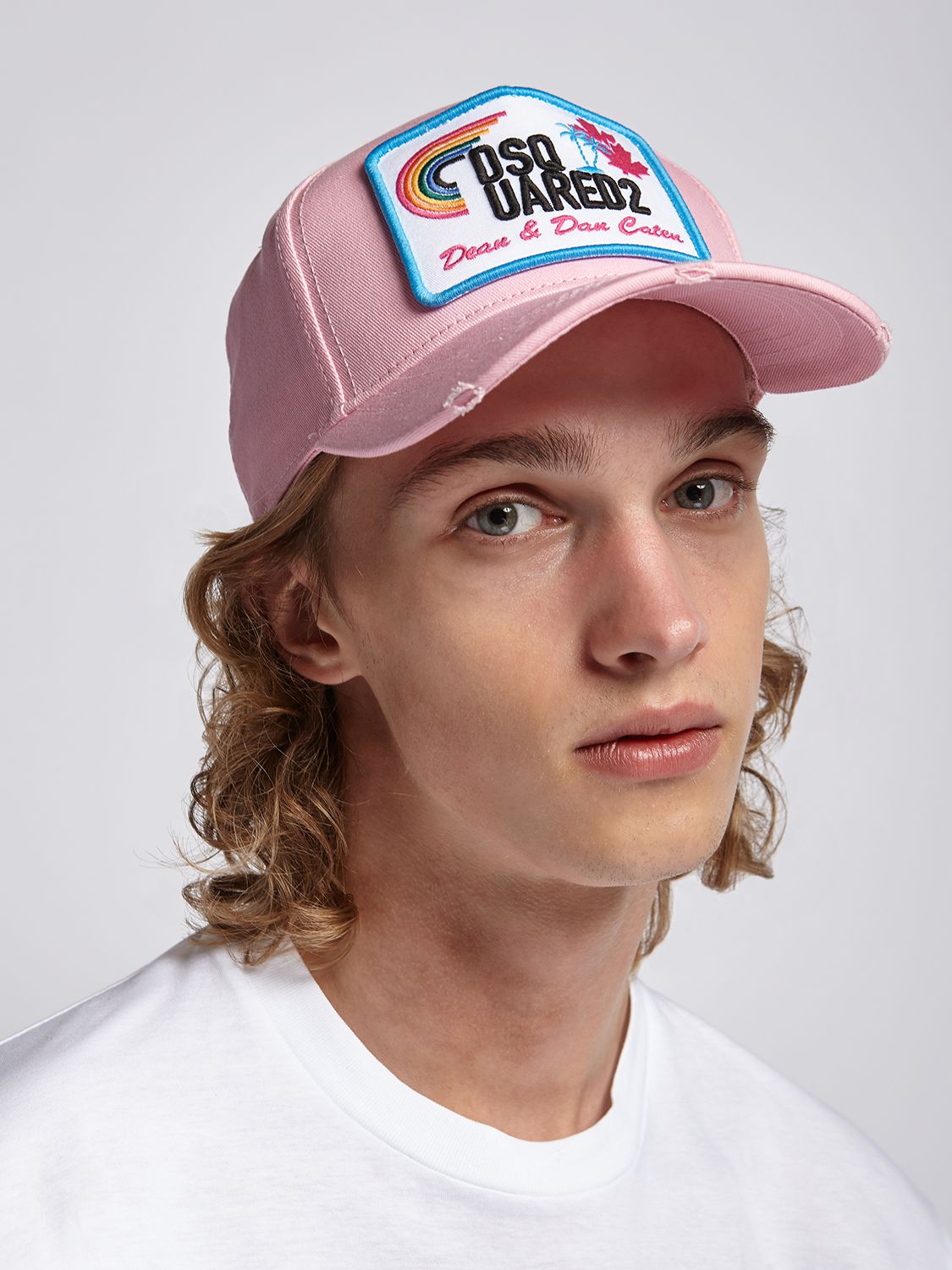 DSQUARED2 Hibiscus Rainbow Cotton Gabardine Cap Smart Closet