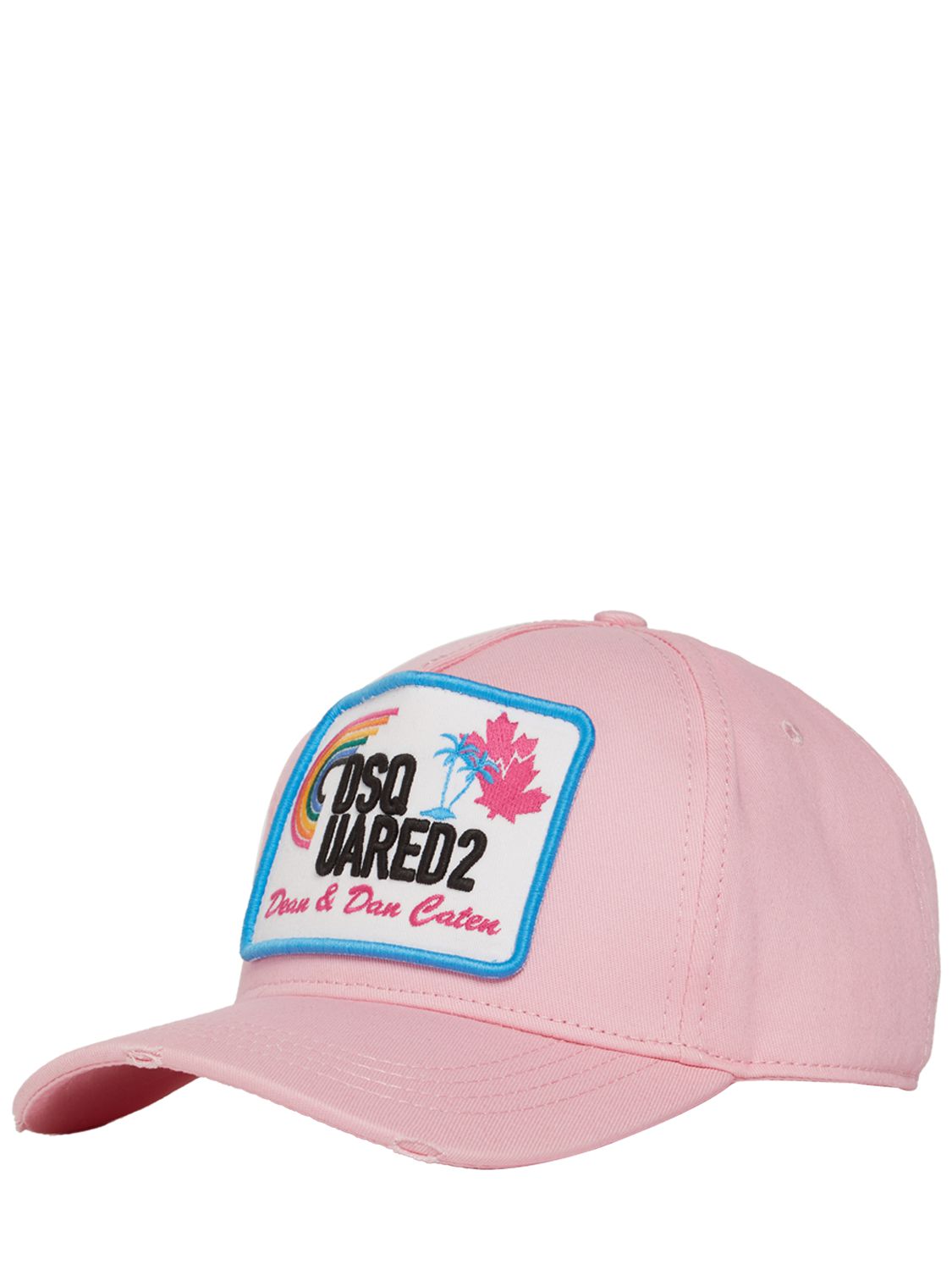 DSQUARED2 Hibiscus & Rainbow Cotton Gabardine Cap | Smart Closet