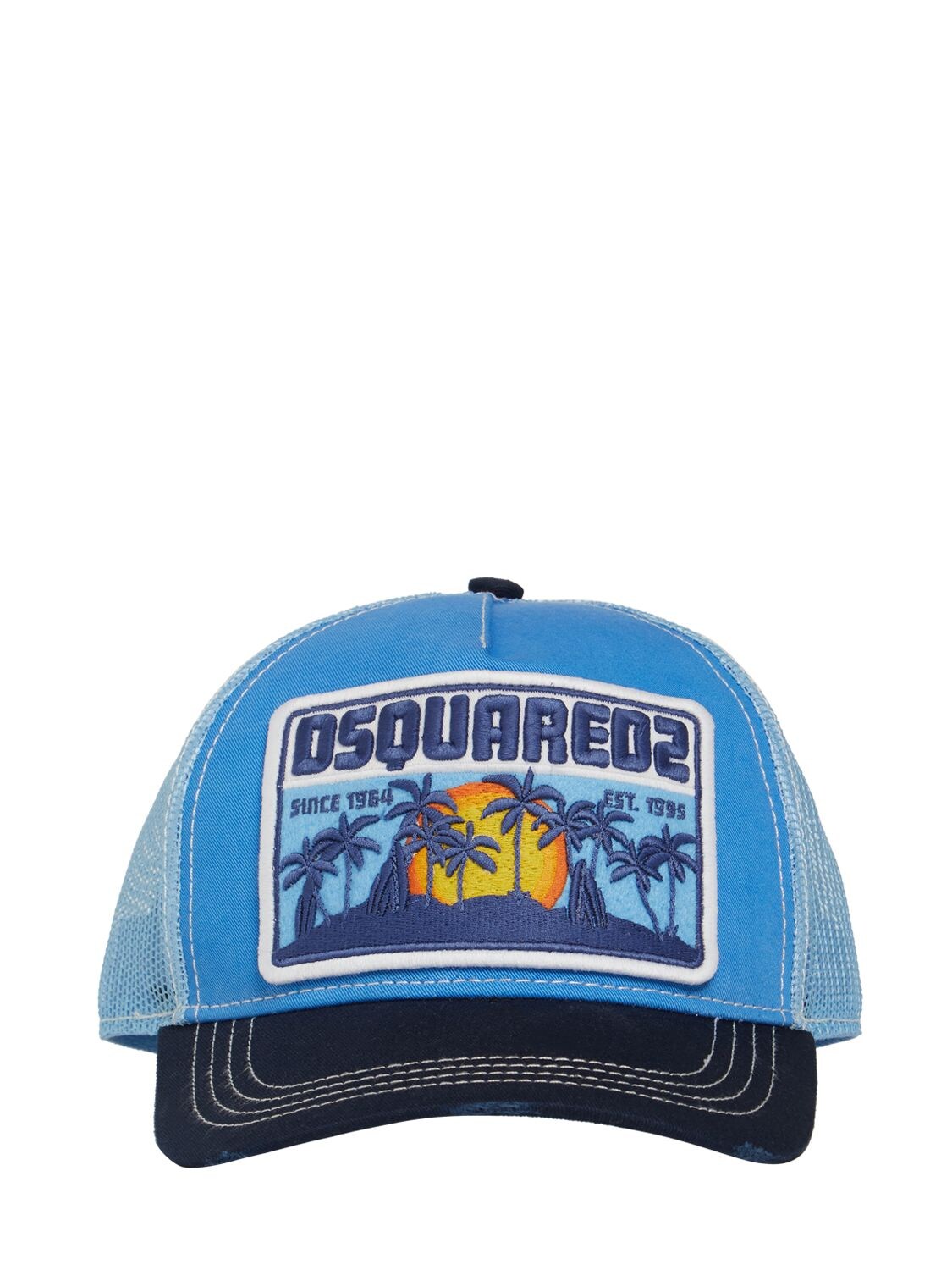 Dsquared2 D2 Patch Baseball Cap In Blue,light Blue | ModeSens