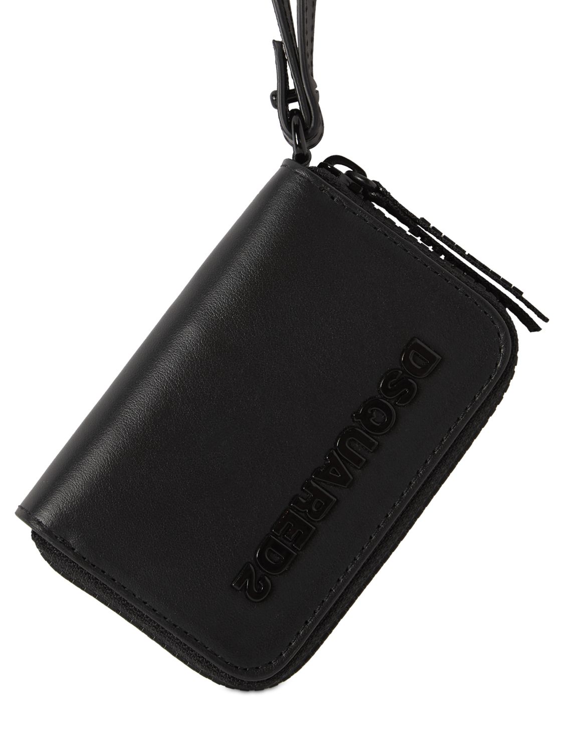 DSQUARED2 D2 Lettering Zip Leather Wallet | Smart Closet