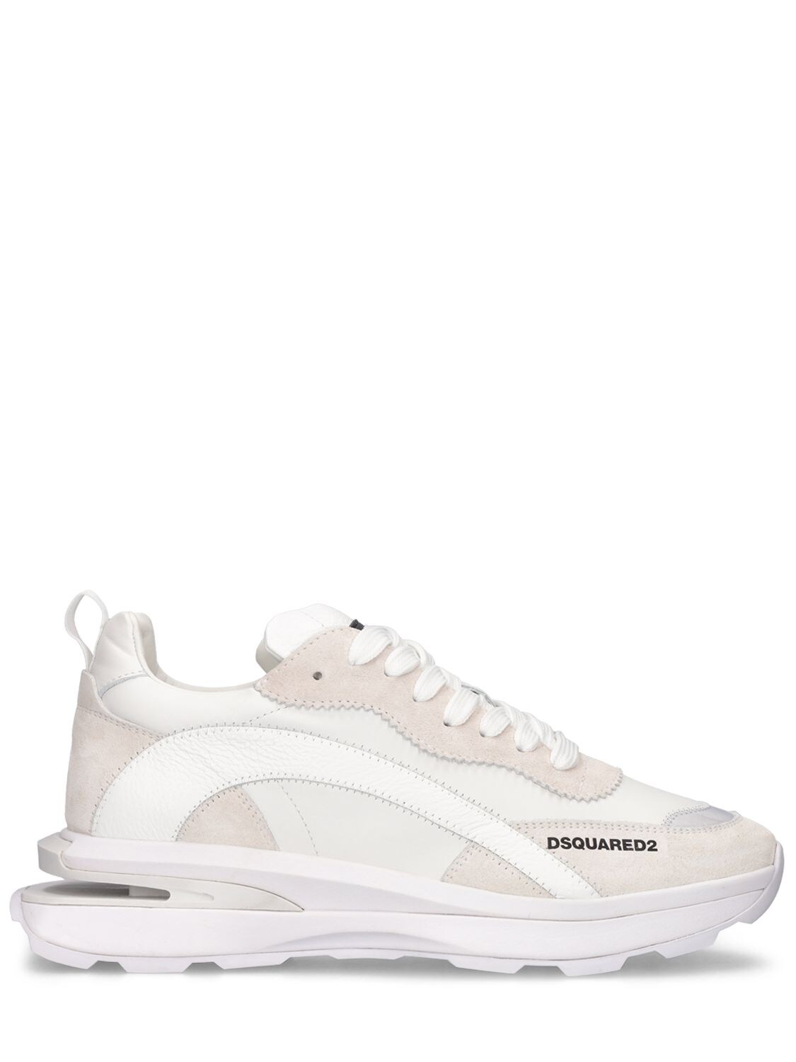 DSQUARED2 SLASH LEATHER & SUEDE SNEAKERS
