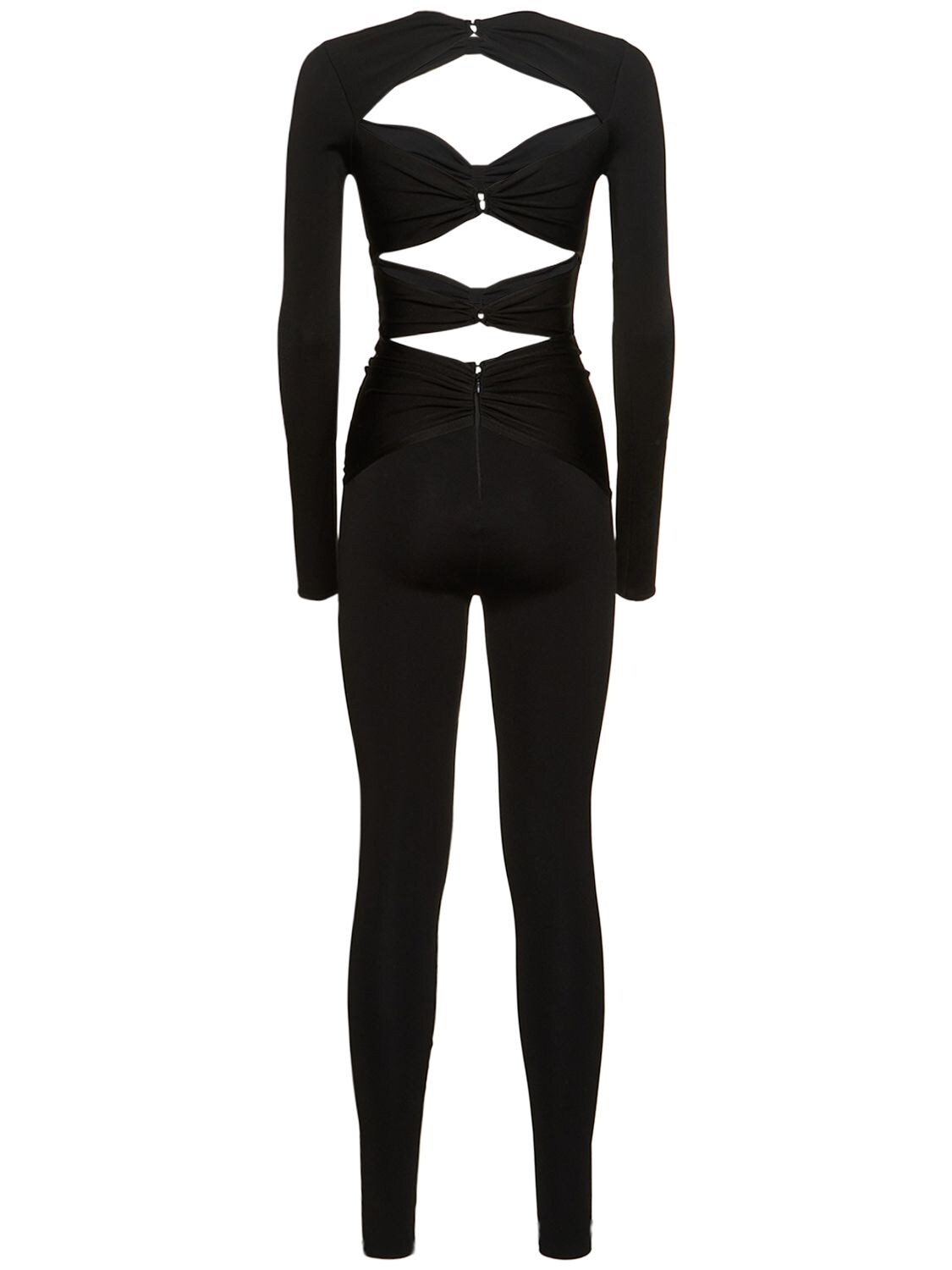 dressing gownRTO CAVALLI COMPACT KNIT CUTOUT CATSUIT