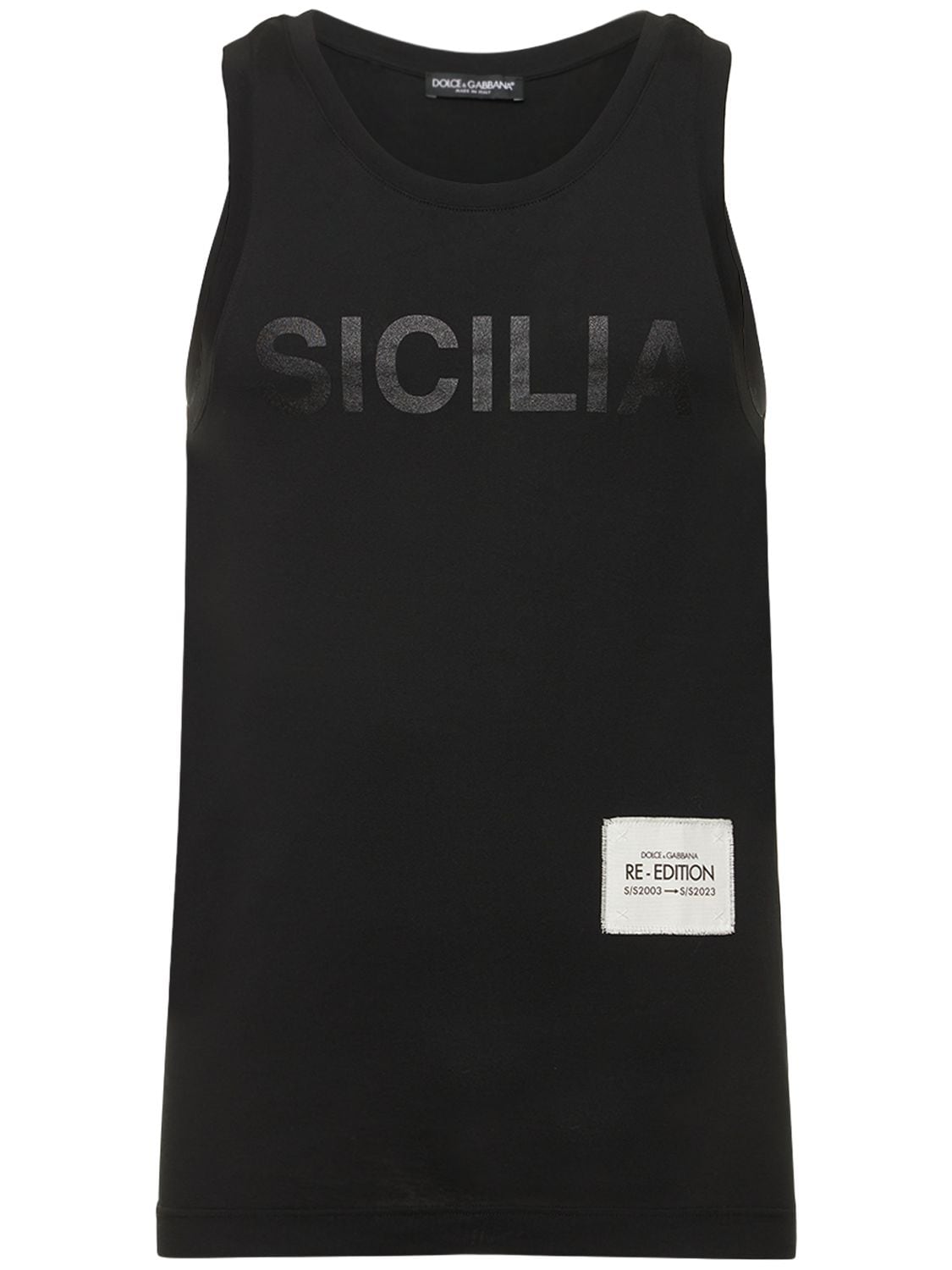 DOLCE & GABBANA RE-EDITION LOGO PRINT TANK TOP