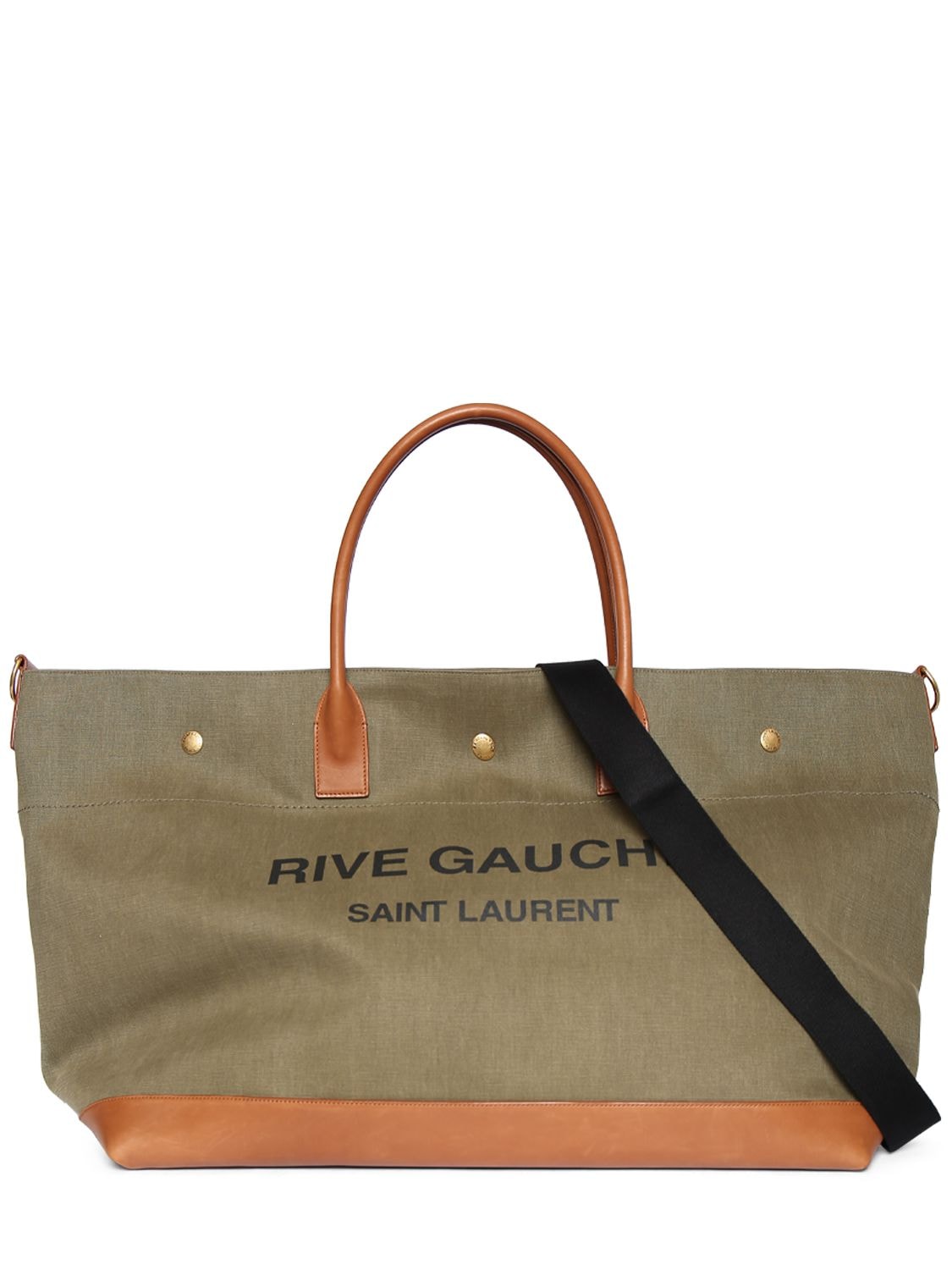 Maxi Cabas Rive Gauche Tote Bag In Khaki,brown