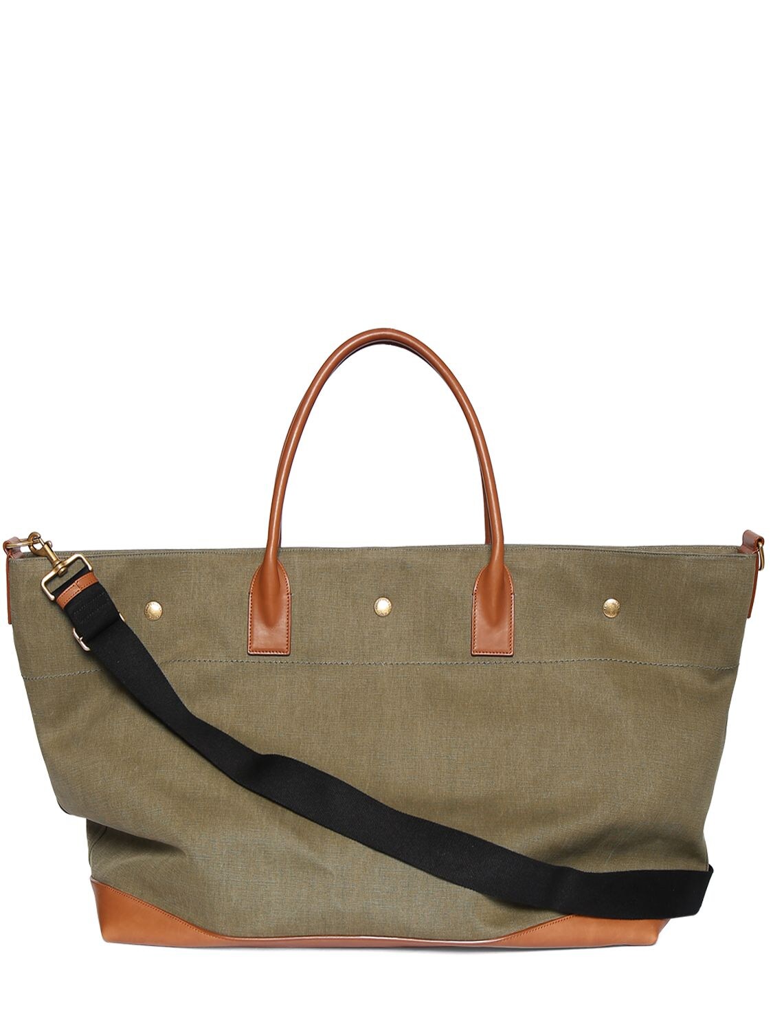 Shop Saint Laurent Maxi Cabas Rive Gauche Tote Bag In Khaki,brown
