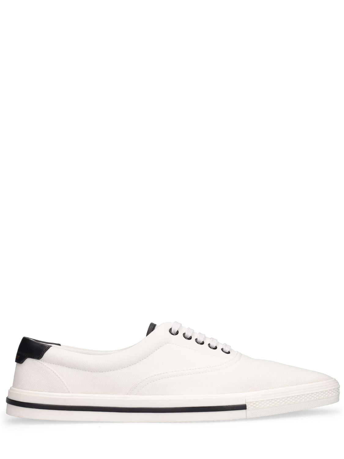 Saint Laurent Club Leather Trainers In White,black