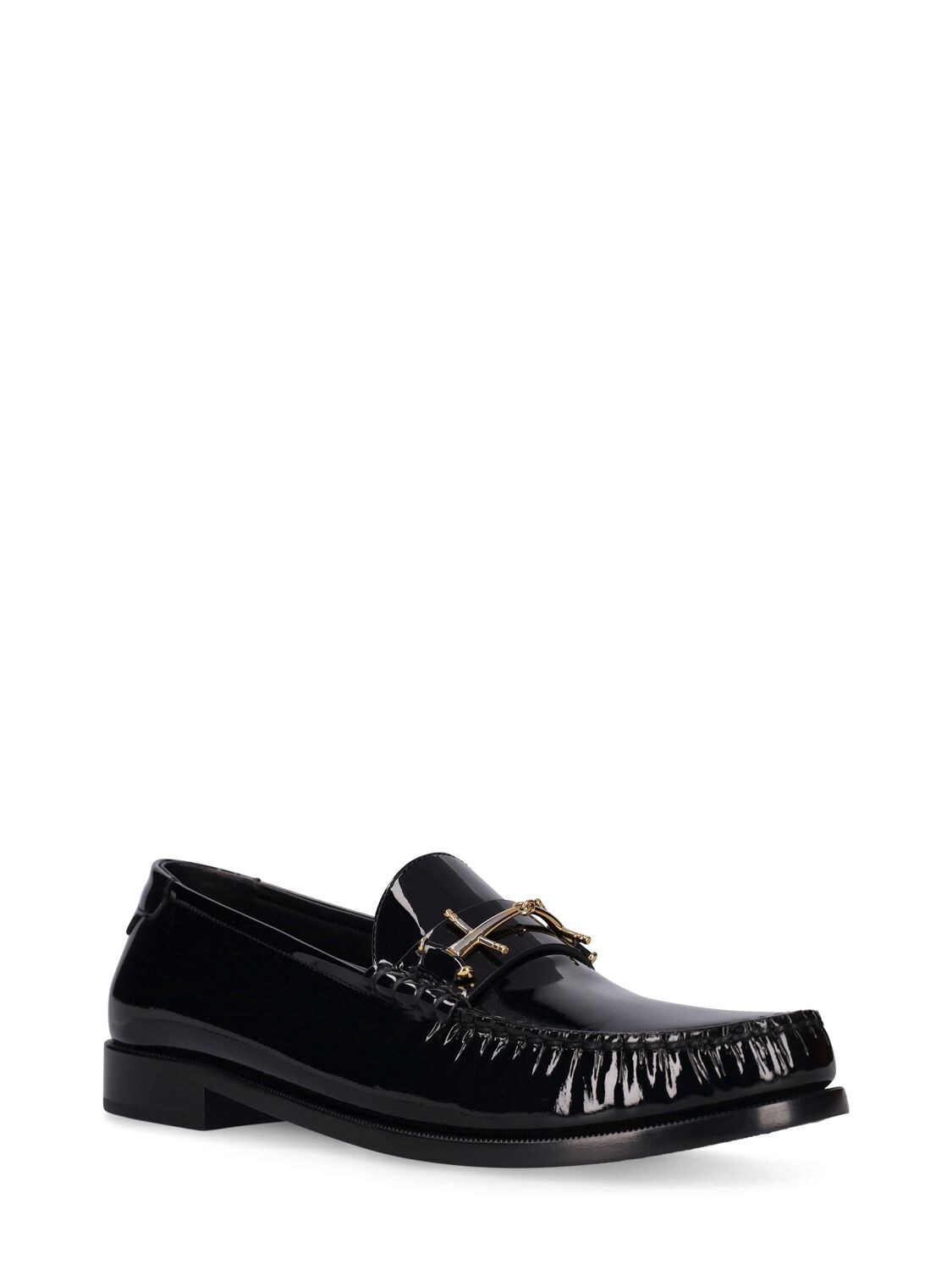 Shop Saint Laurent Le Loafer Monogram Leather Loafers In Black