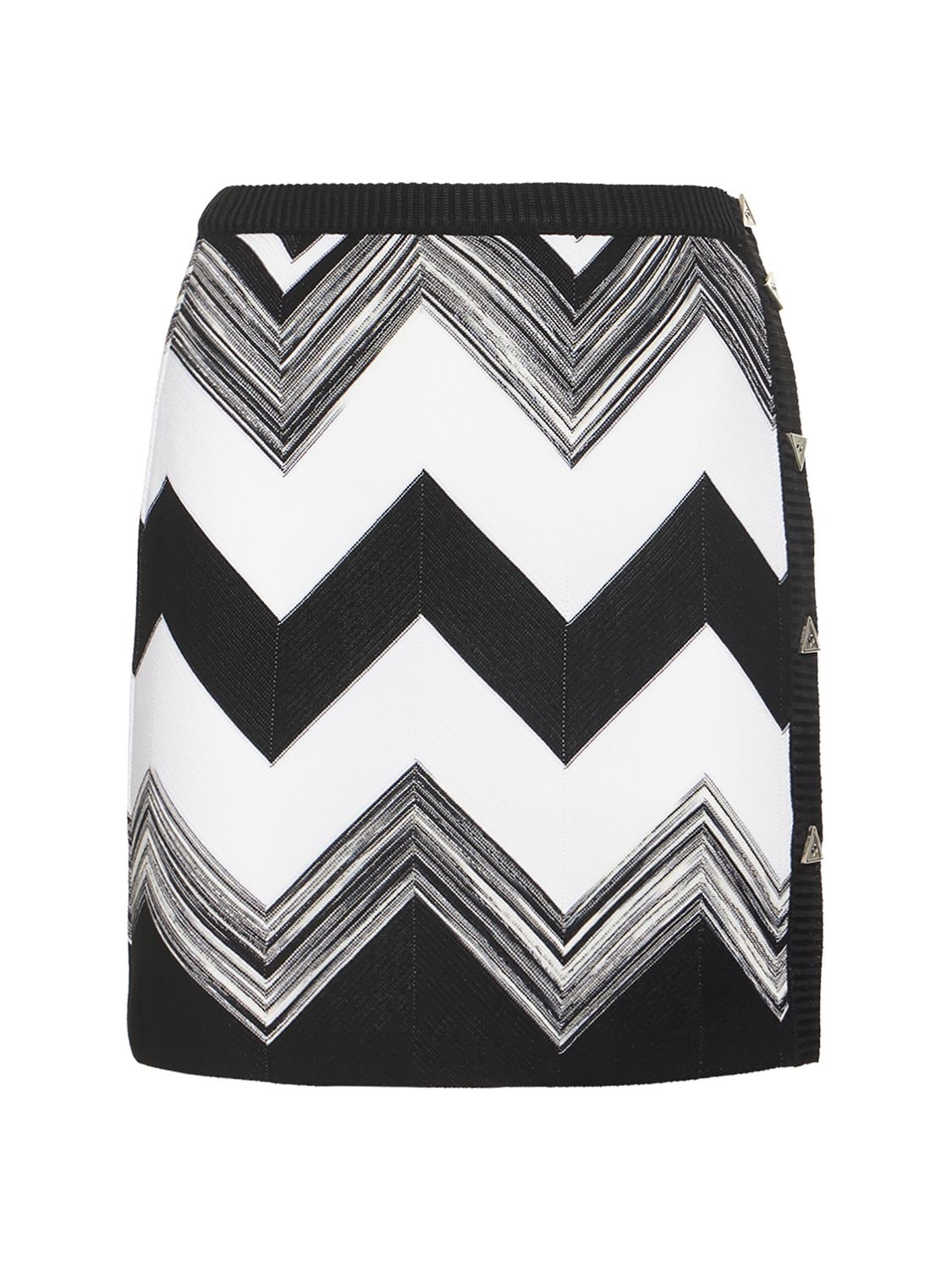 MISSONI ZIG ZAG COTTON KNIT MINI SKIRT