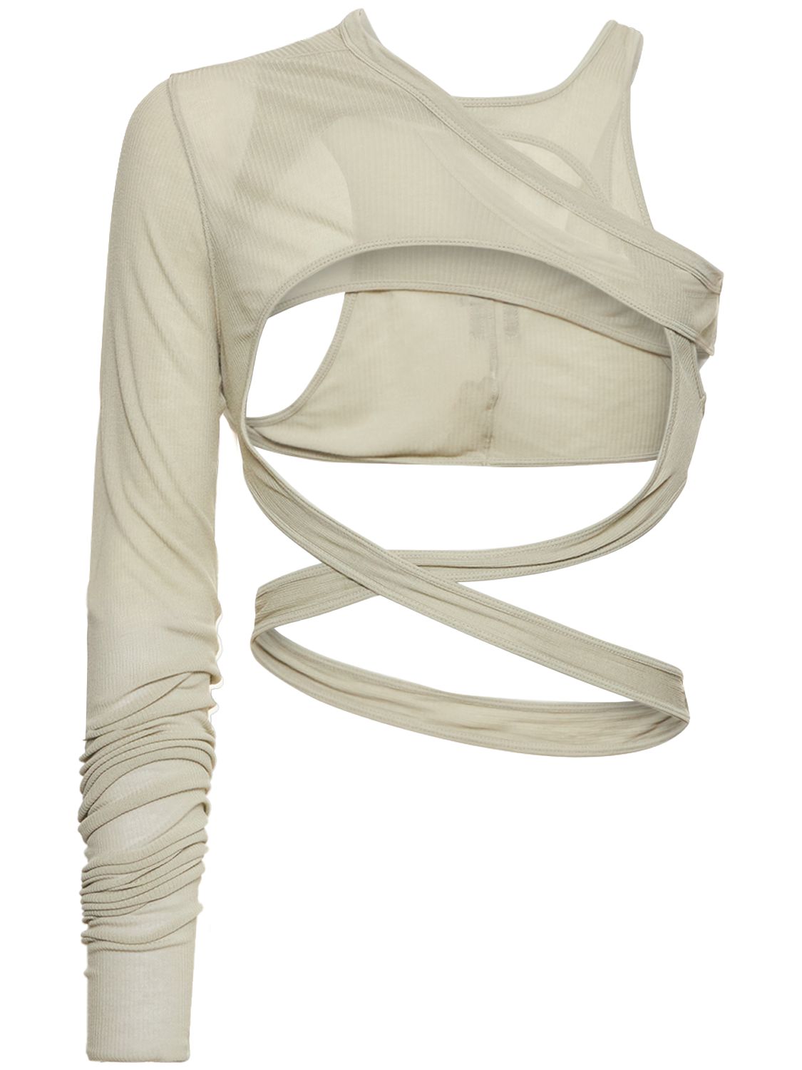 Rick Owens Viscose & Silk Banana Skeletank In Pearl | ModeSens