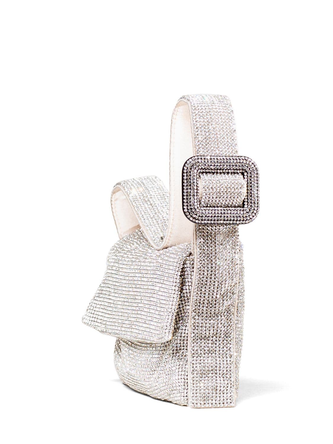 Shop Benedetta Bruzziches Vitty Mignon Mesh Shoulder Bag In Crystalonsilver