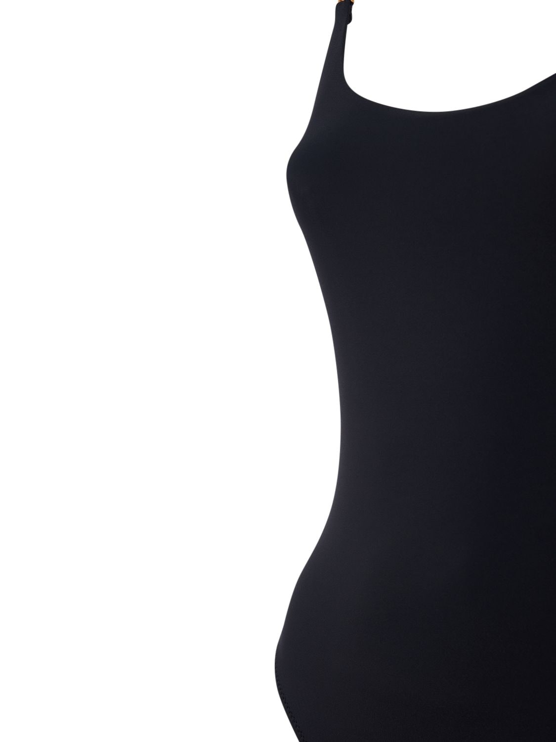 Shop Versace Medusa Chain Strap One Piece Swimsuit In Black