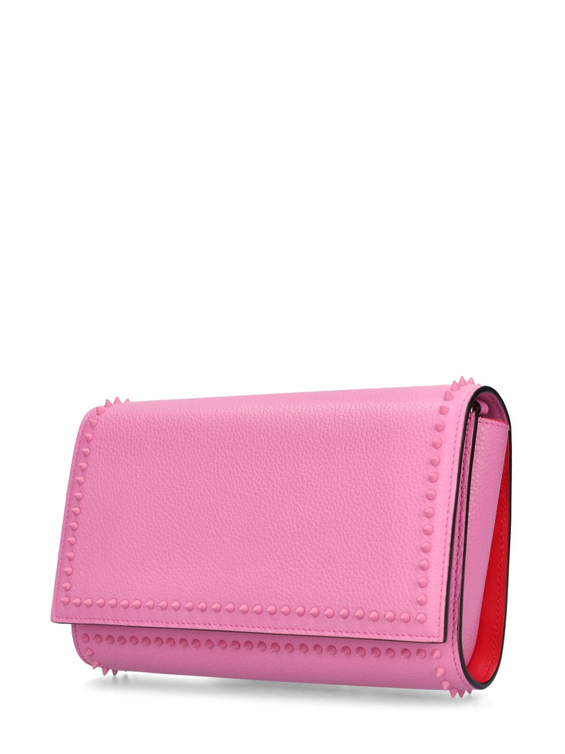 Paloma Embellished Leather Clutch in Red - Christian Louboutin