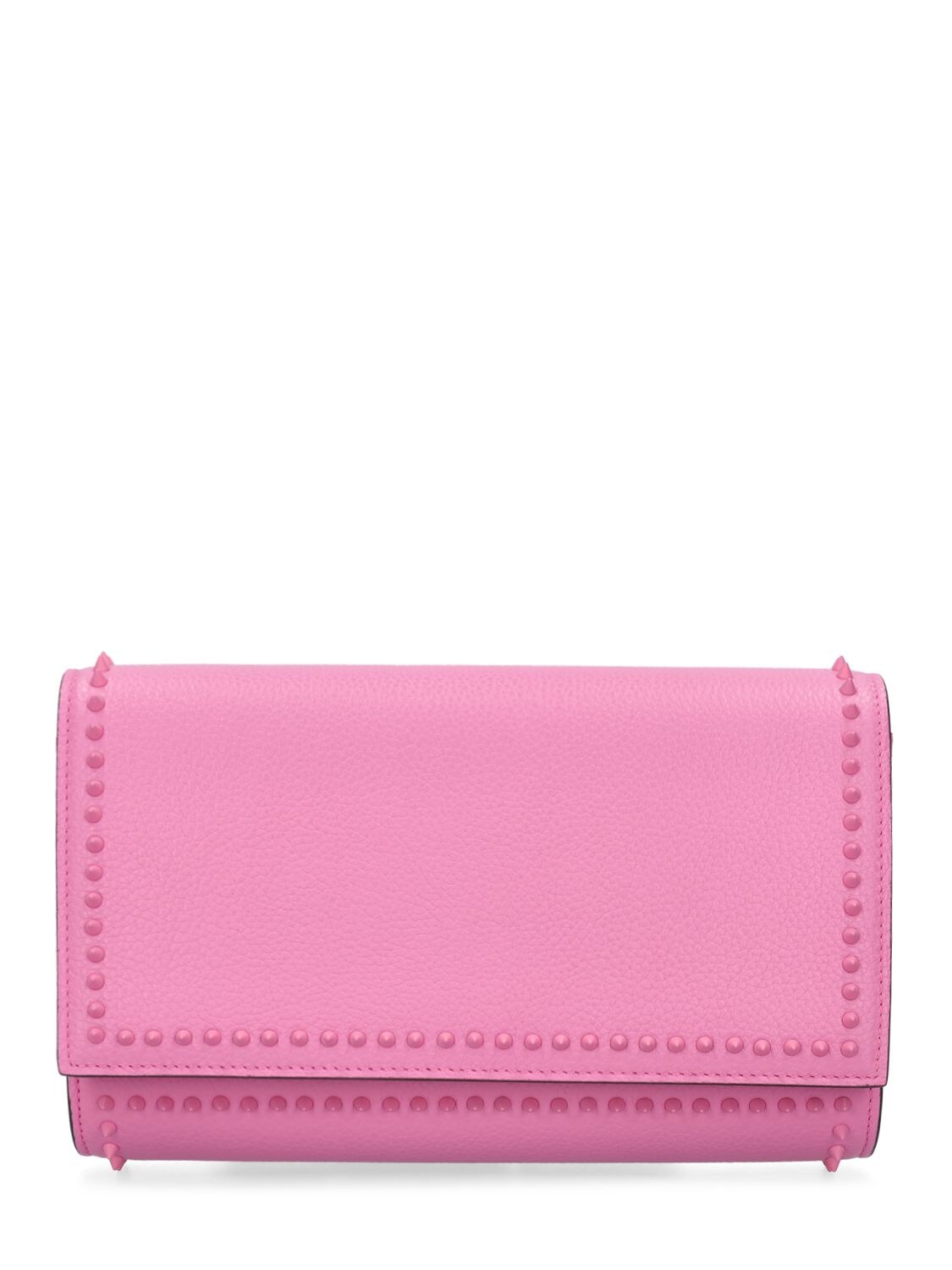 Paloma Embellished Leather Clutch in Red - Christian Louboutin