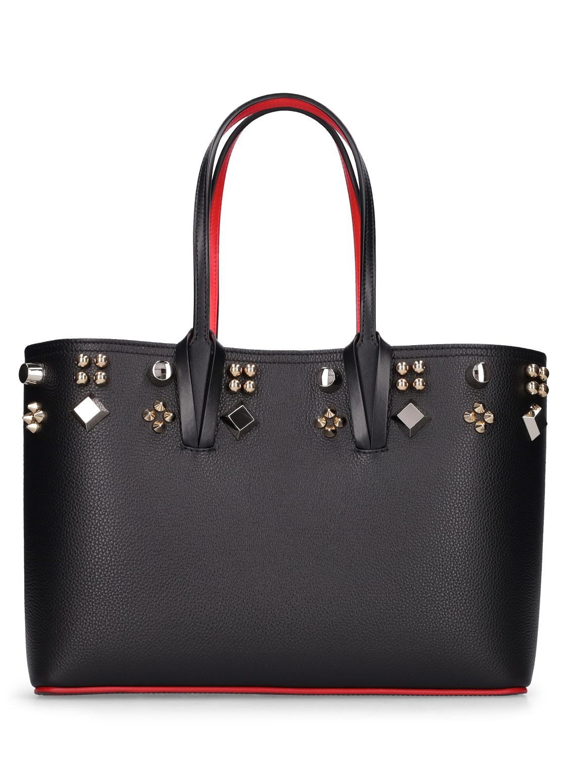 Image of Small Cabata Spiked Leather Tote Bag