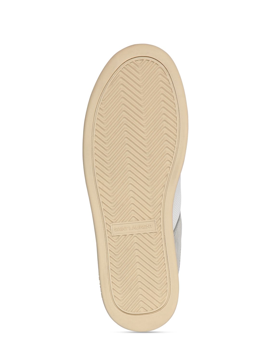Shop Saint Laurent 20mm Sl61 Leather Low Top Sneakers In Blanc Optique