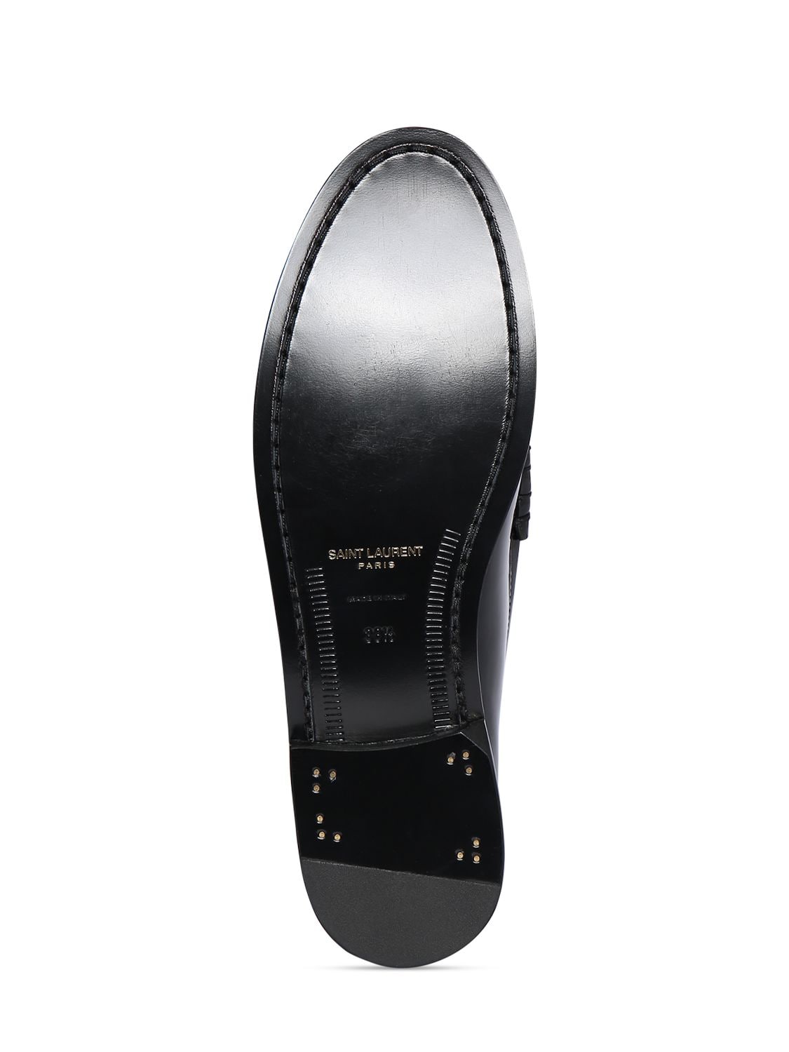 Shop Saint Laurent 15mm Le Loafer Patent Leather Loafers In Black