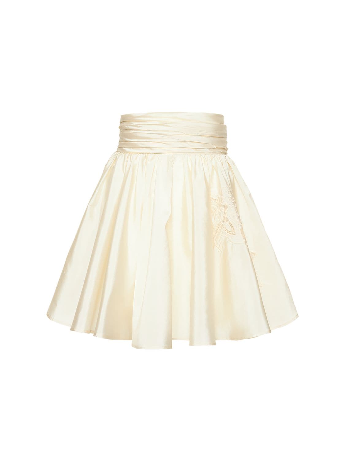 Zuhair Murad Light Taffeta Mini Skirt In White