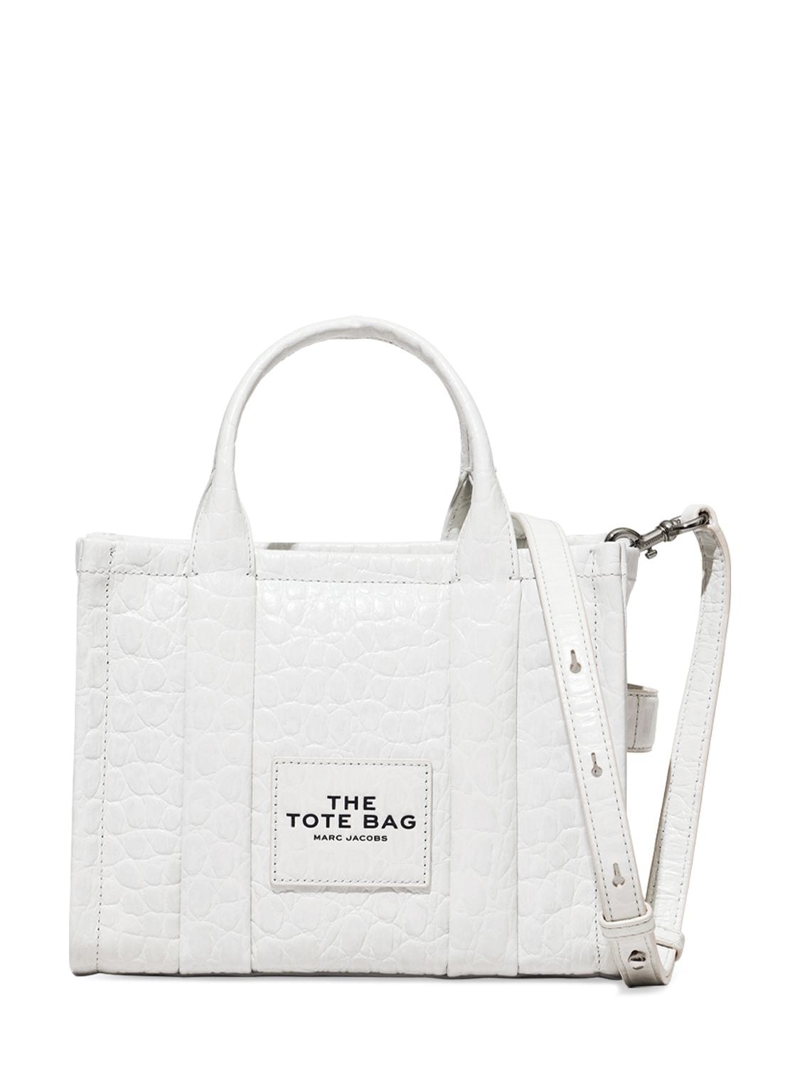 Marc Jacobs (the) The Mini Tote Croc Embossed Bag In Ivory
