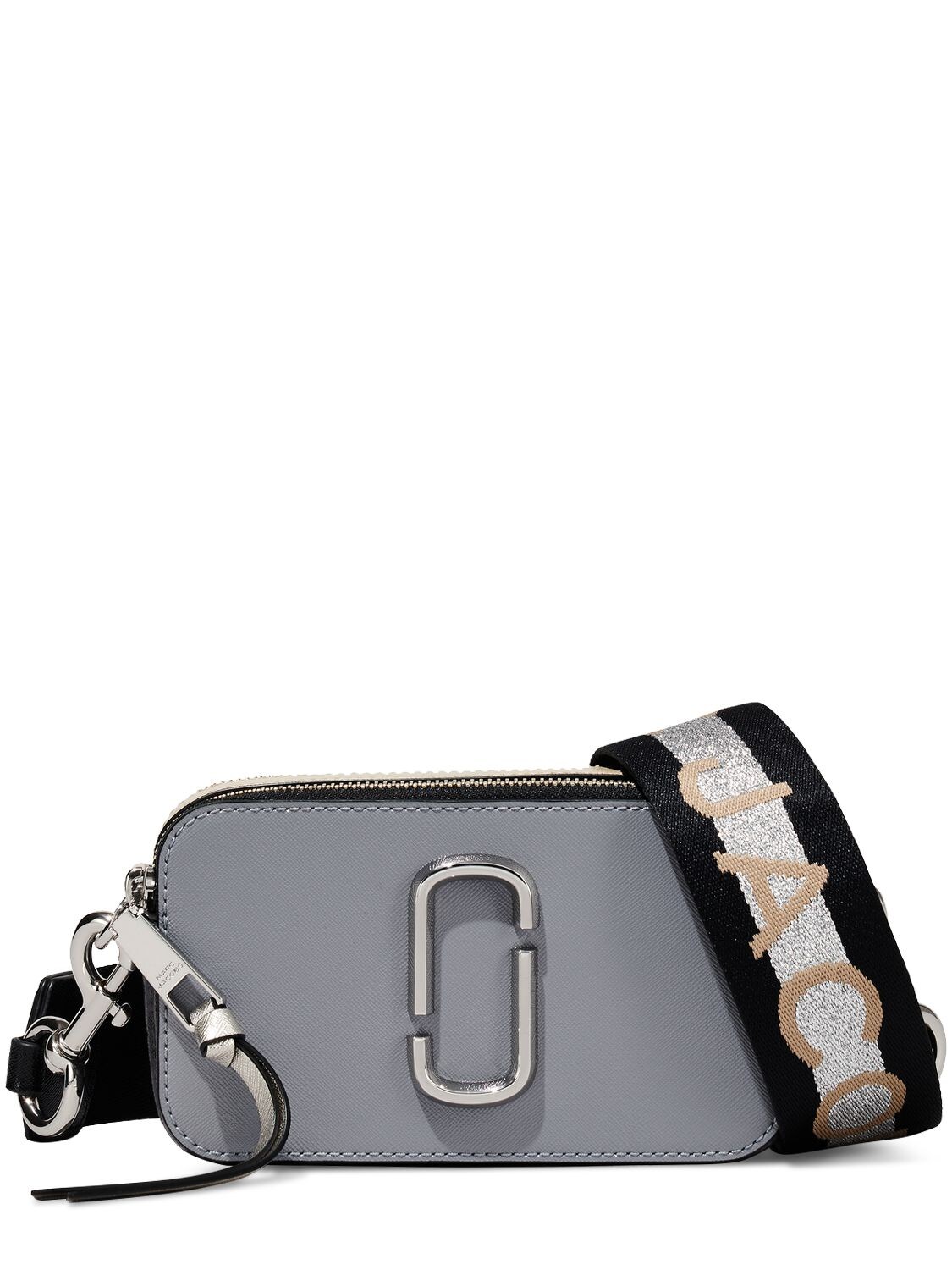 Marc Jacobs The Snapshot Wolf Grey Multi in Calfskin with Silver