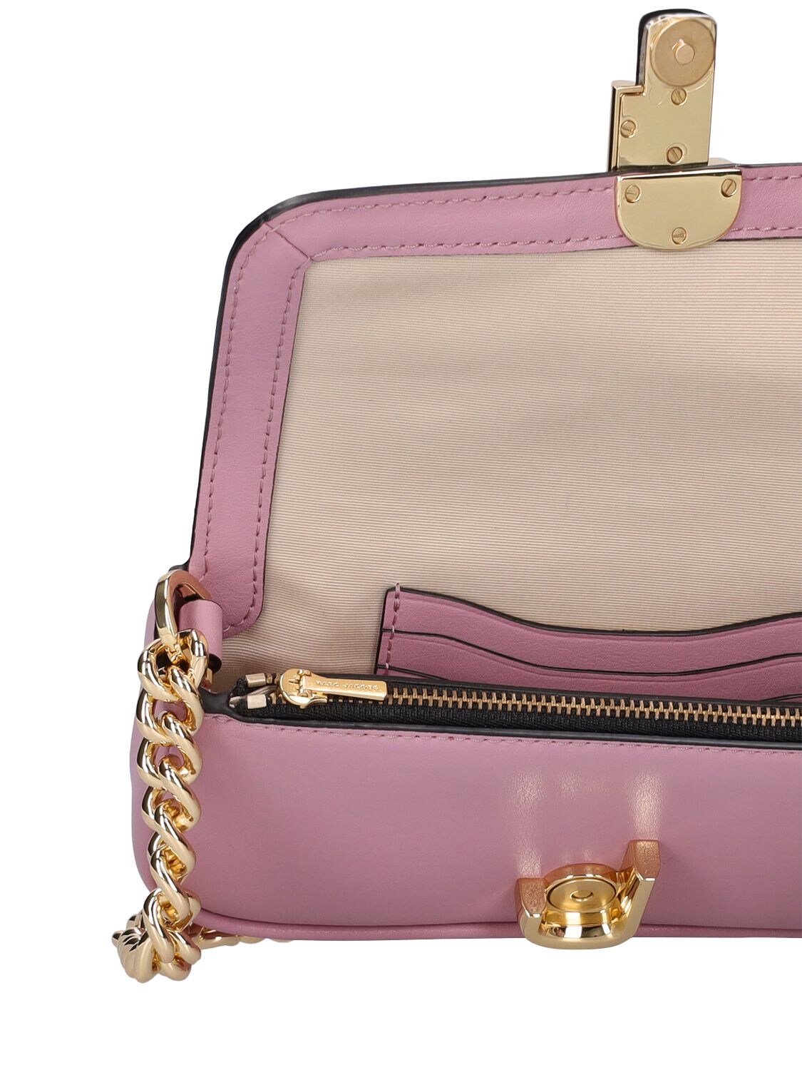 Shop Marc Jacobs (the) The Mini Soft Leather Shoulder Bag In Lilas