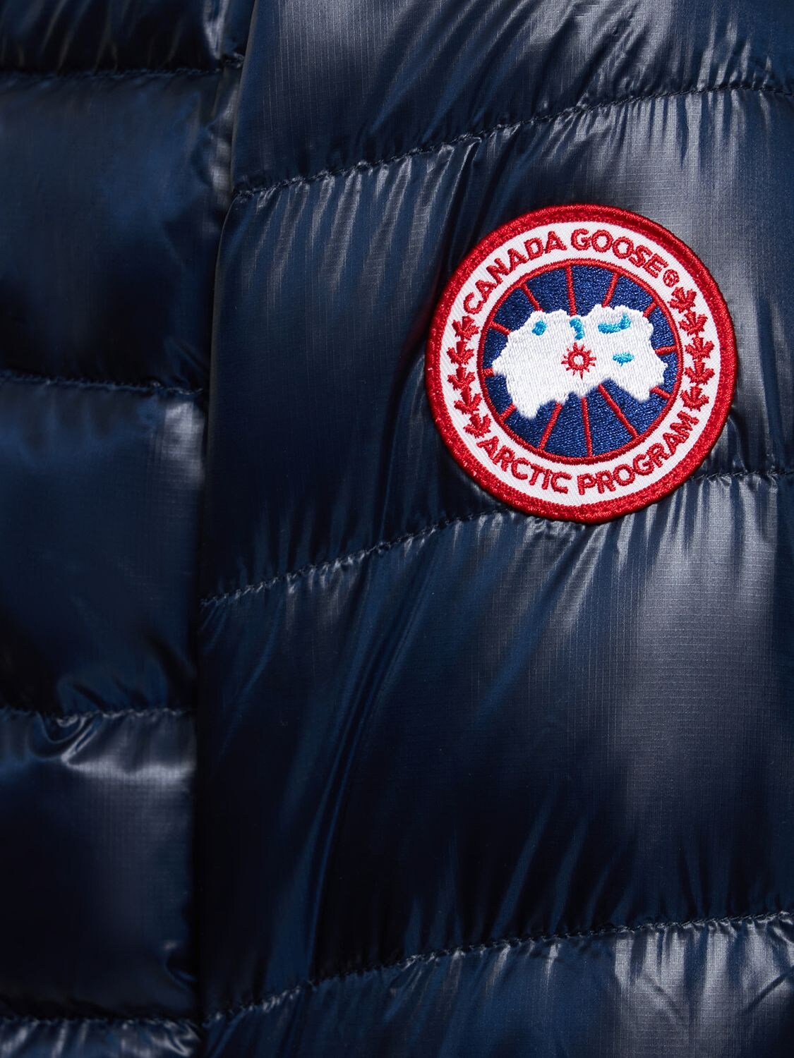 Shop Canada Goose Crofton Hooded Down Jacket In Atlantic Navy