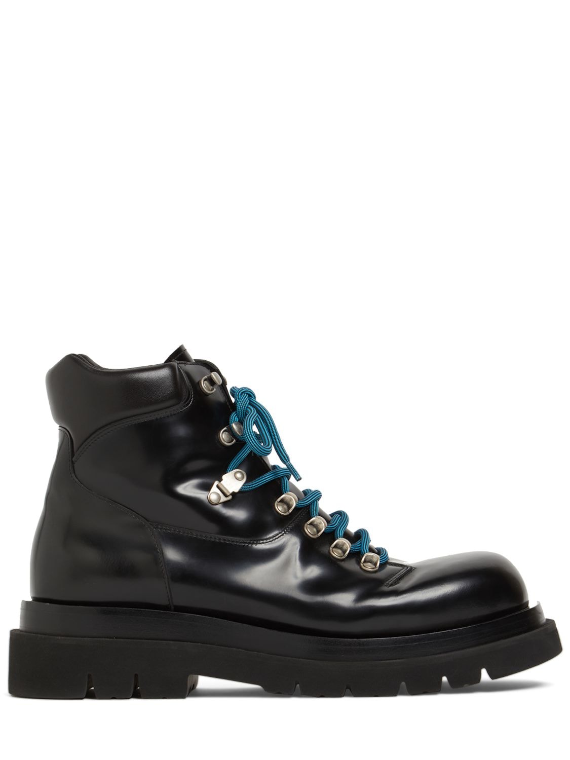 BOTTEGA VENETA HIKING LUG LEATHER ANKLE BOOTS