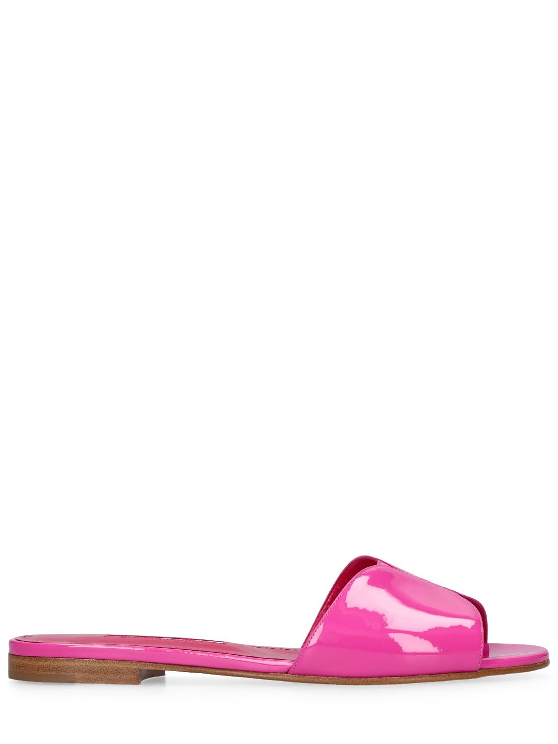 Manolo Blahnik 10mm Houramu Patent Leather Flats In Fuchsia