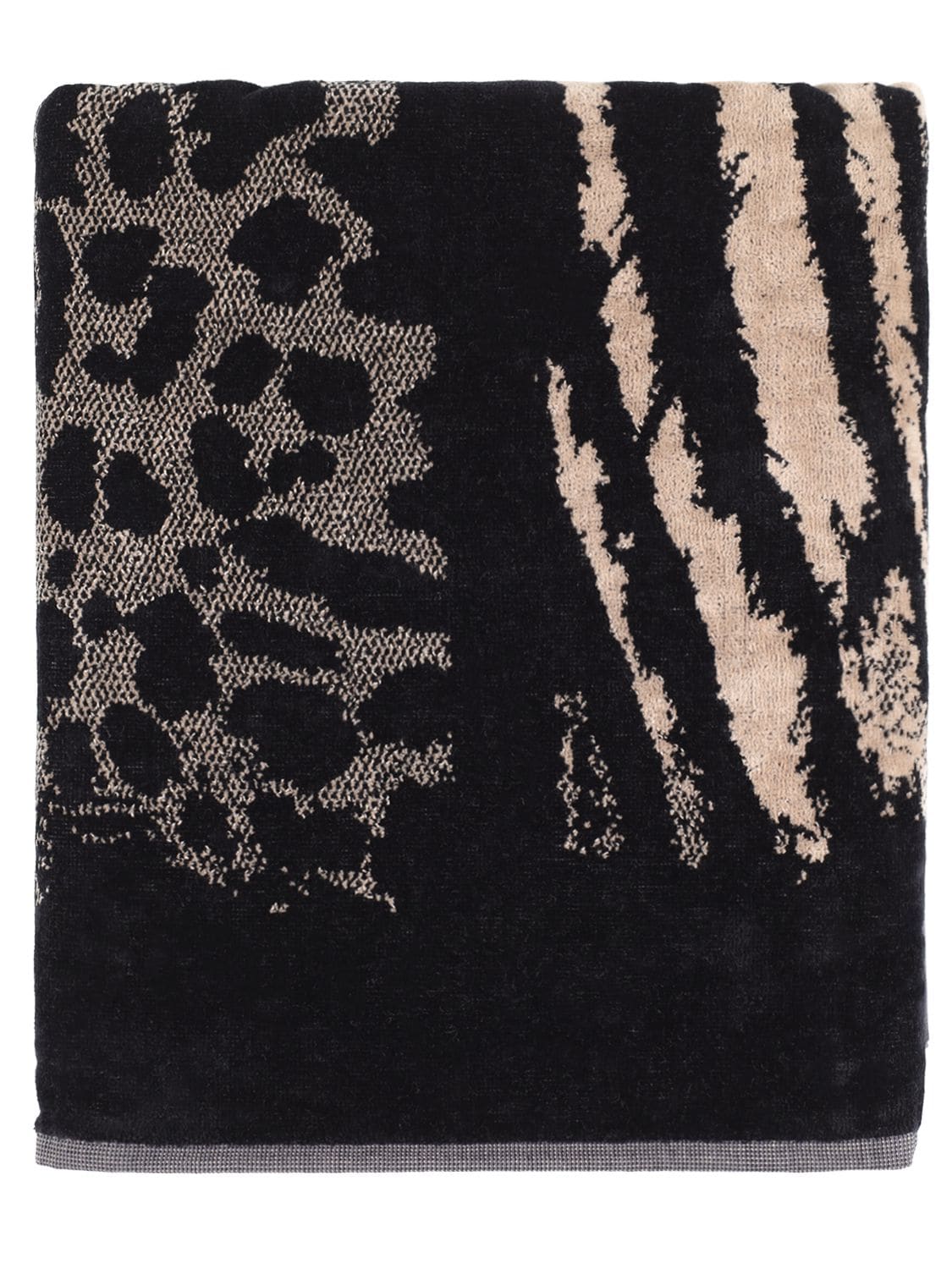 Roberto Cavalli African Zebra Towel In Sabbia