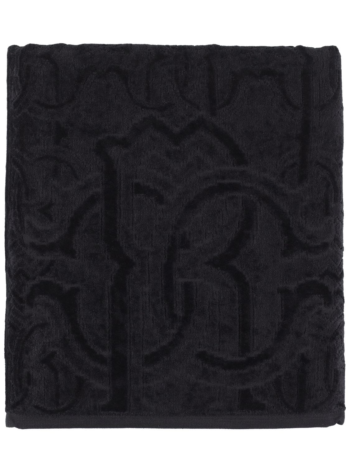 Roberto Cavalli Araldico Towel In Black